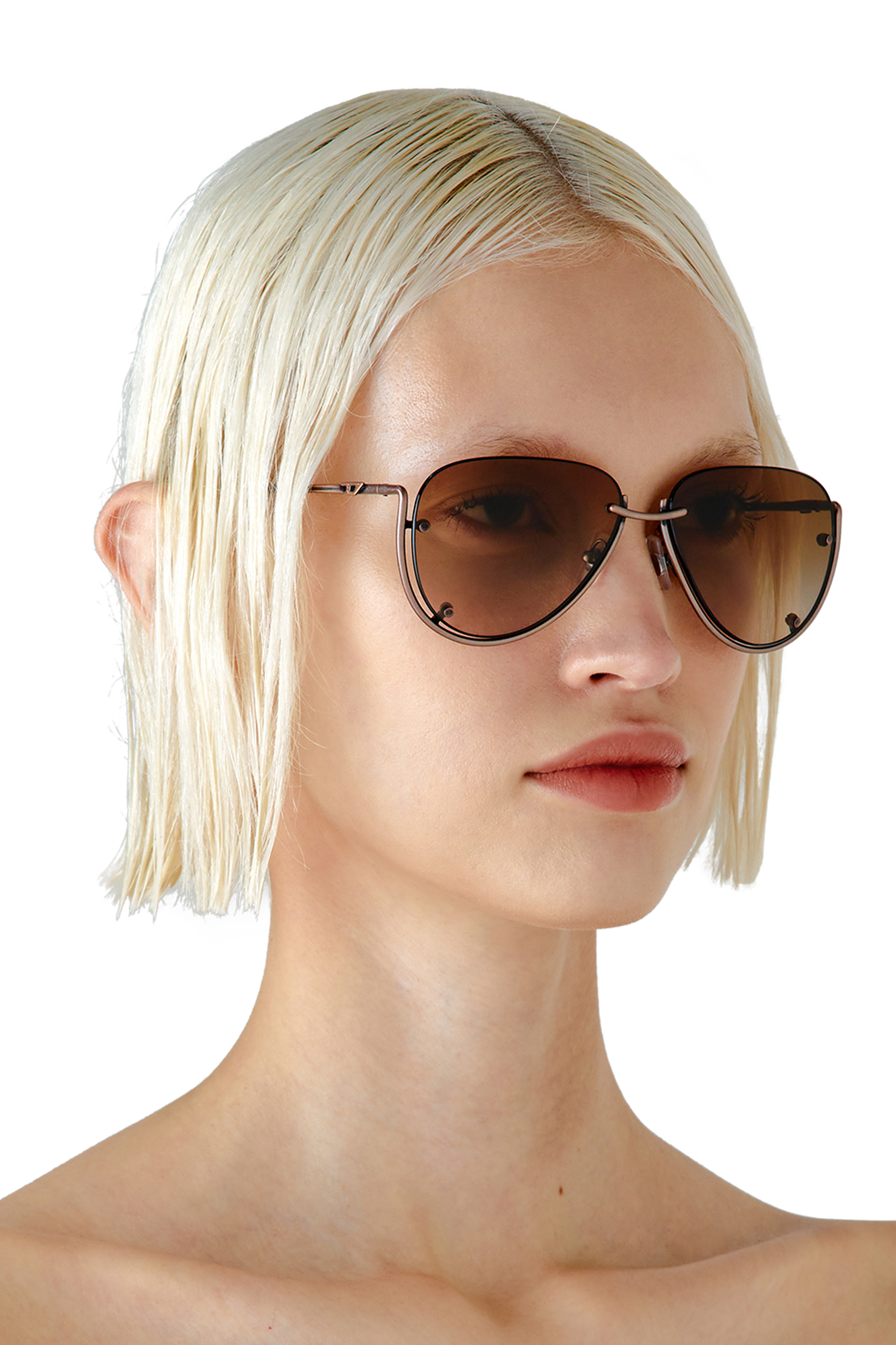 Diesel - 0DL1003, Unisex Brille in Pilotenform in Bronze - 6