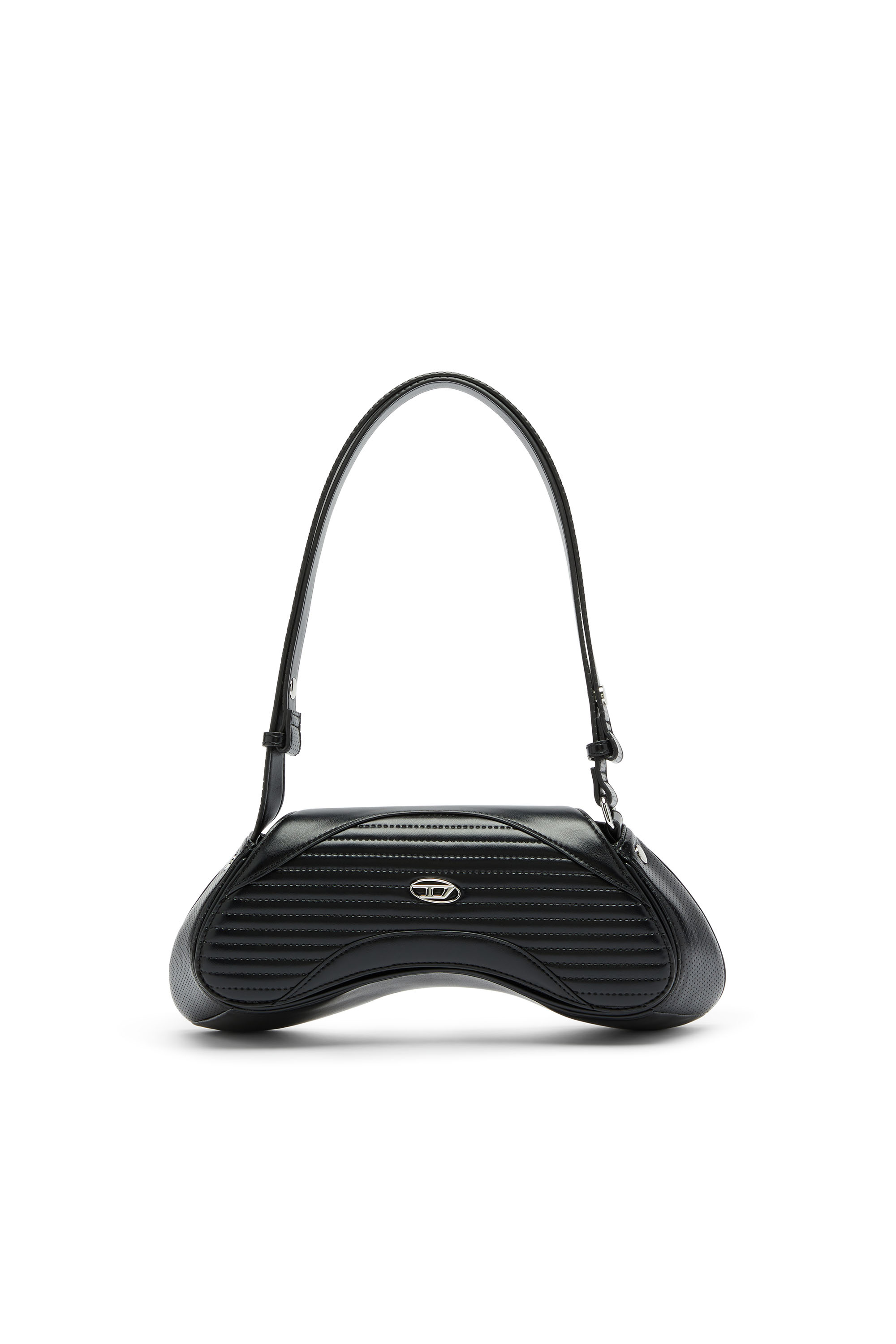 Diesel - PLAY CROSSBODY, Damen Play - Umh&auml;ngetasche aus gestepptem, perforiertem PU in Schwarz - 1