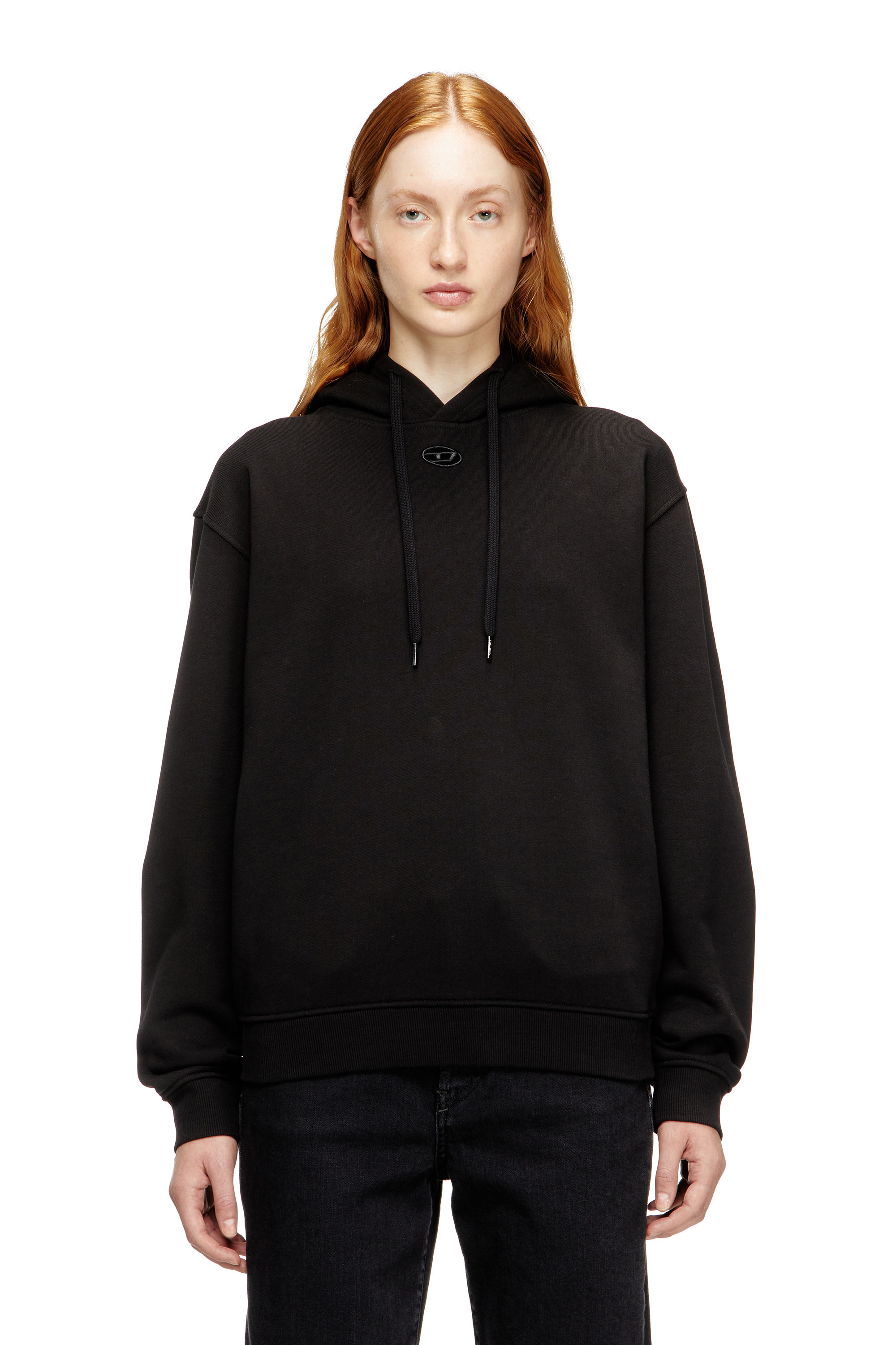 Diesel - F-NORMY-HOOD-OD, Damen Sweatshirt aus Baumwolle mit Oval D Logo in null - 1
