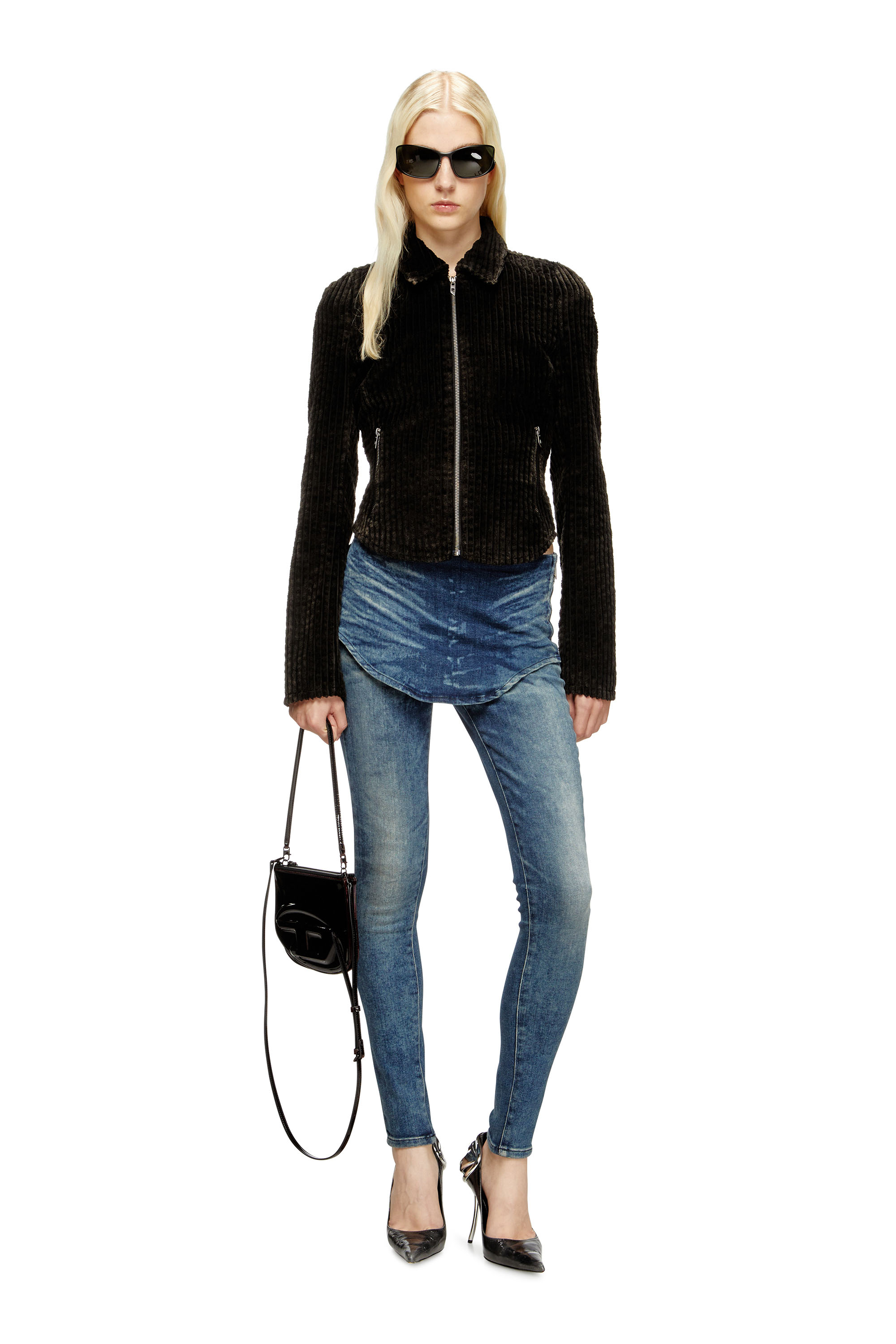 Diesel - G-ENEA, Damen Hemdjacke aus Baumwollcord in Braun - 2