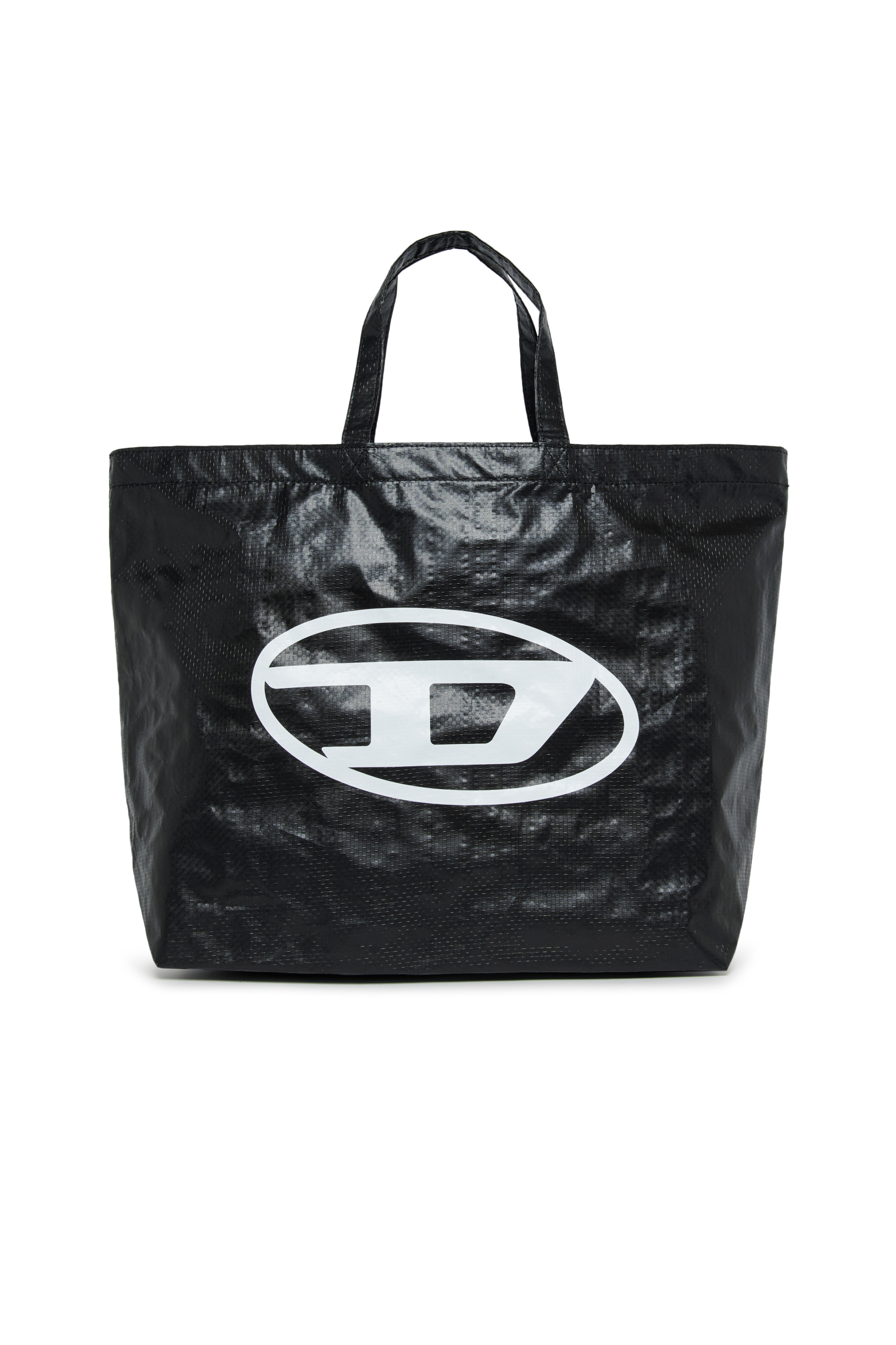 Diesel - WRITTEN, Damen Strandtasche mit Oval D-Print in Schwarz - 1