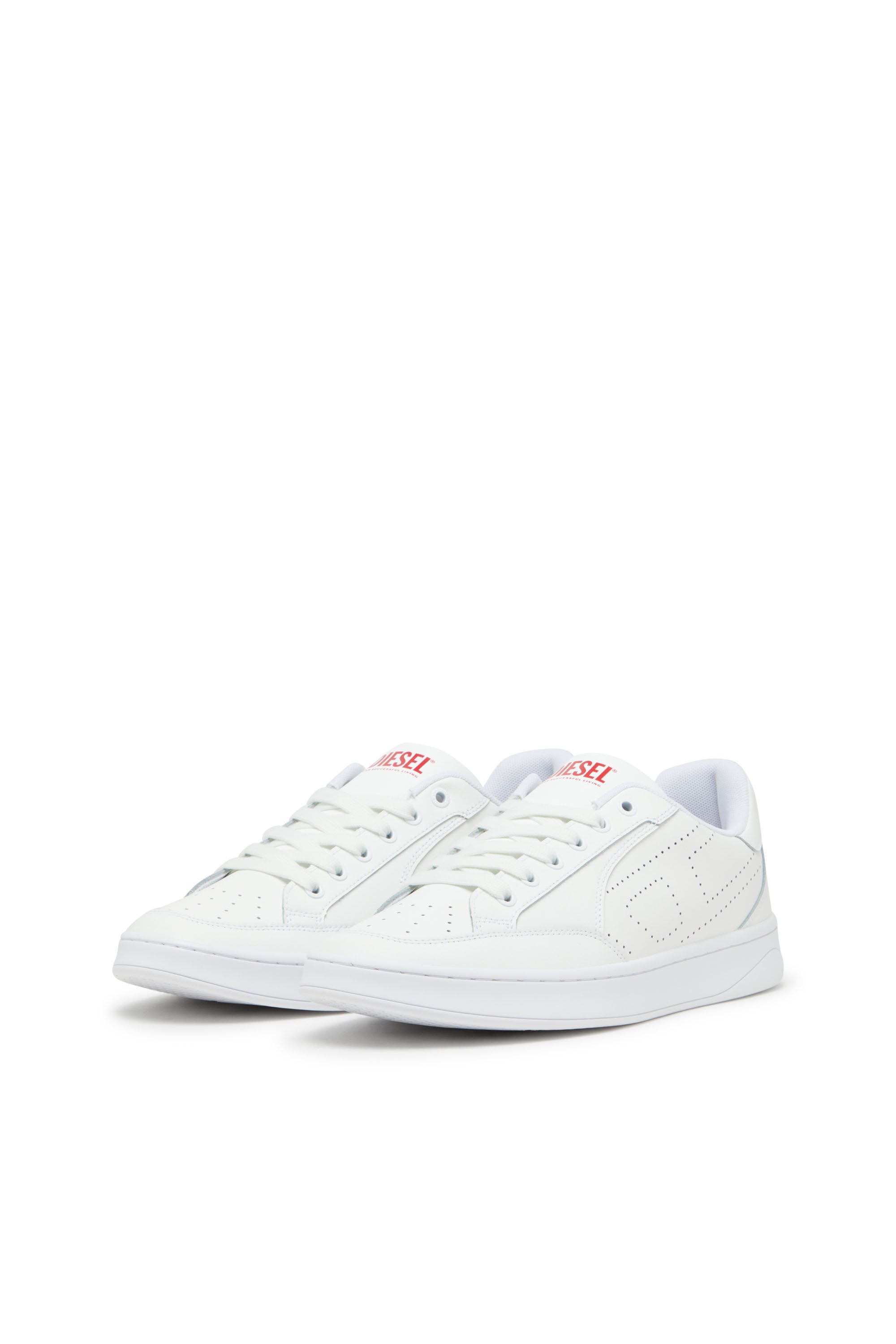 Diesel - S-DAKOTA LOW W, Damen S-Dakota-Sneakers aus Leder mit perforiertem Logo in Weiß - 8