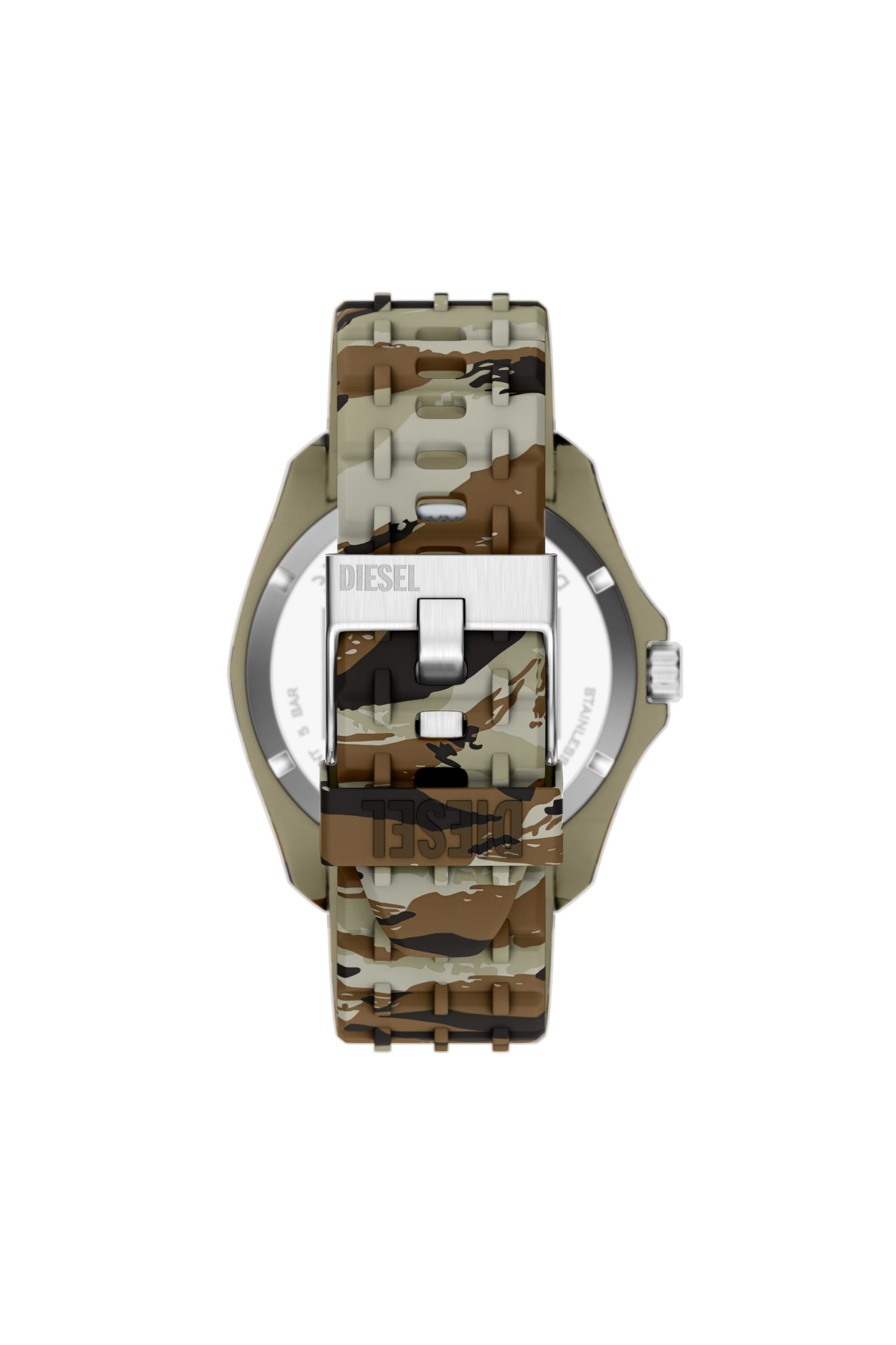 Diesel - DZ2242 WATCH, Herren Stinger camo silicone watch in Braun/Gr&uuml;n - 2