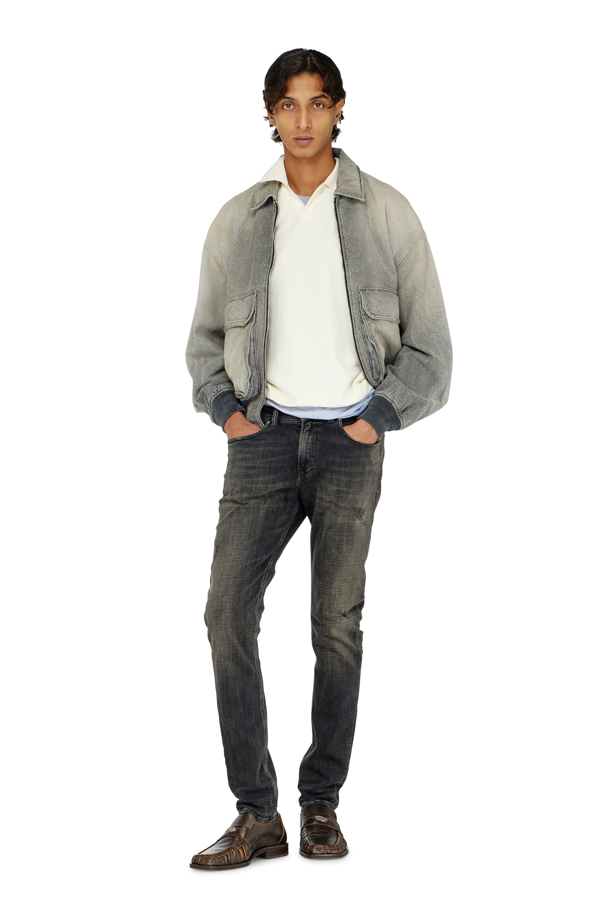 Diesel - Herren Skinny Jeans 1979 Sleenker 09P77, Schwarz/Dunkelgrau - 2