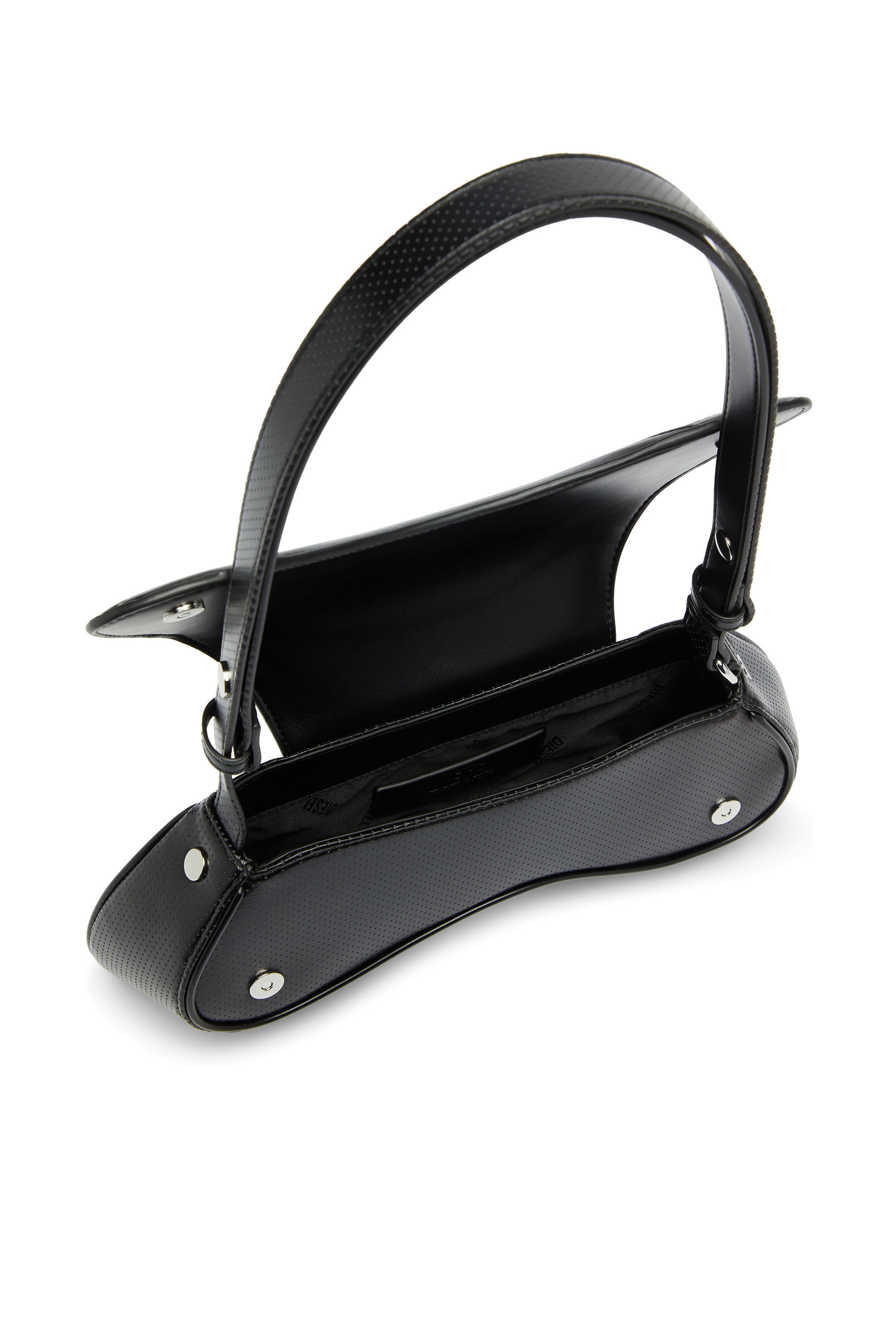 Diesel - PLAY CROSSBODY, Damen Play - Umh&auml;ngetasche aus gestepptem, perforiertem PU in Schwarz - 3