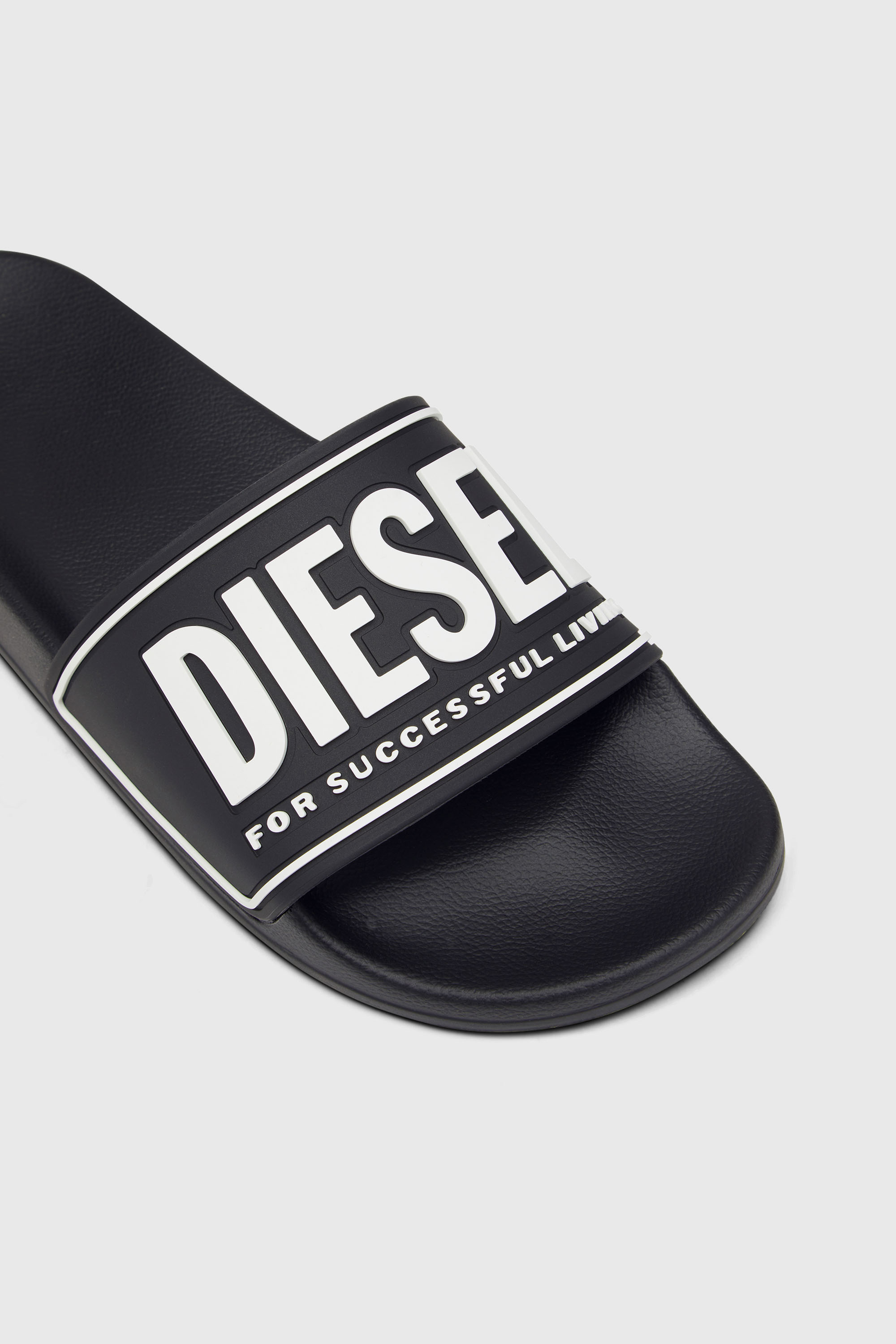 Diesel - SA-MAYEMI CC W, Damen Sa-Mayemi-Pantoletten aus Gummi mit Logopr&auml;gung in Schwarz - 6