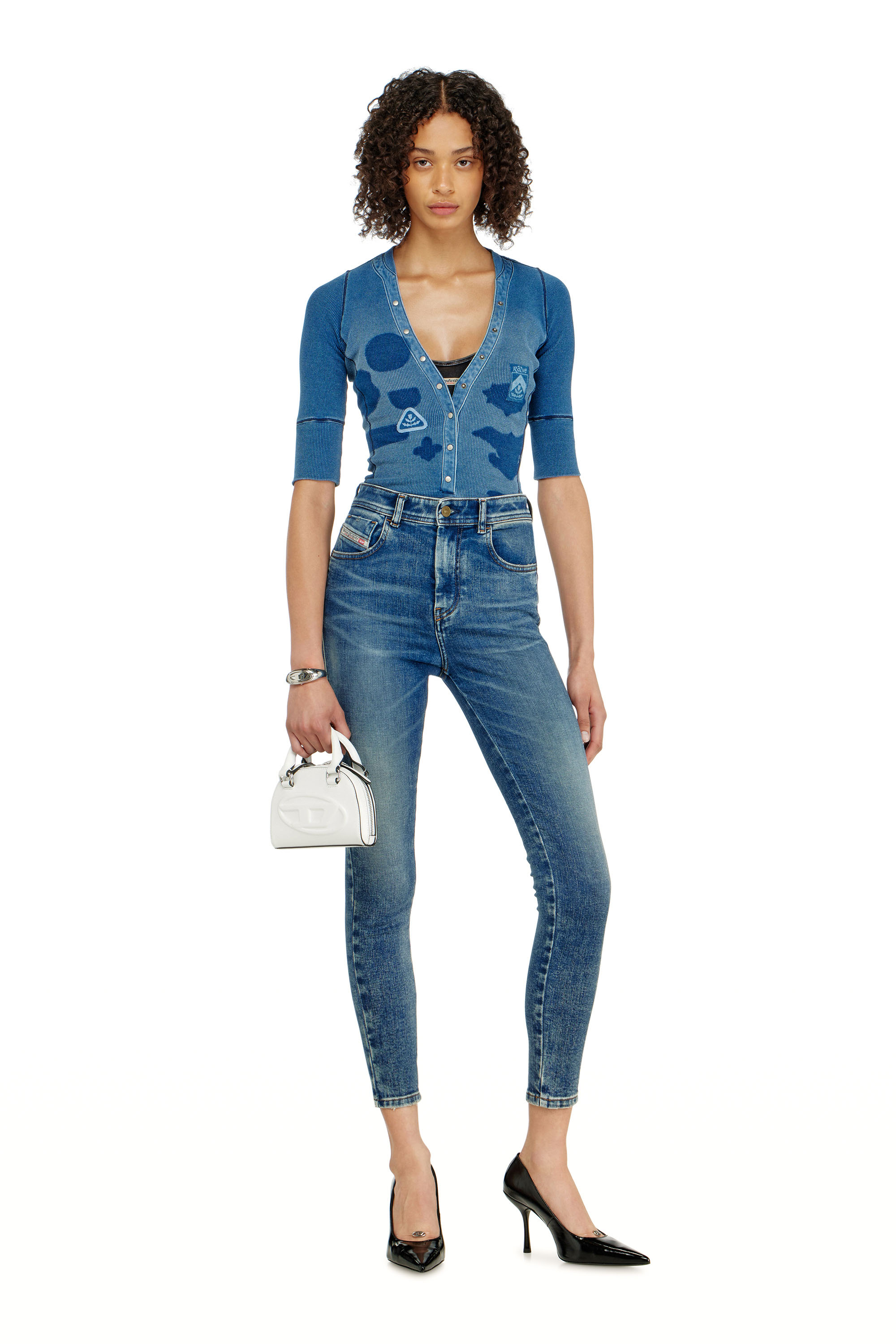 Diesel - Damen Skinny Jeans 1984 Slandy-High 09P72, Mittelblau - 1