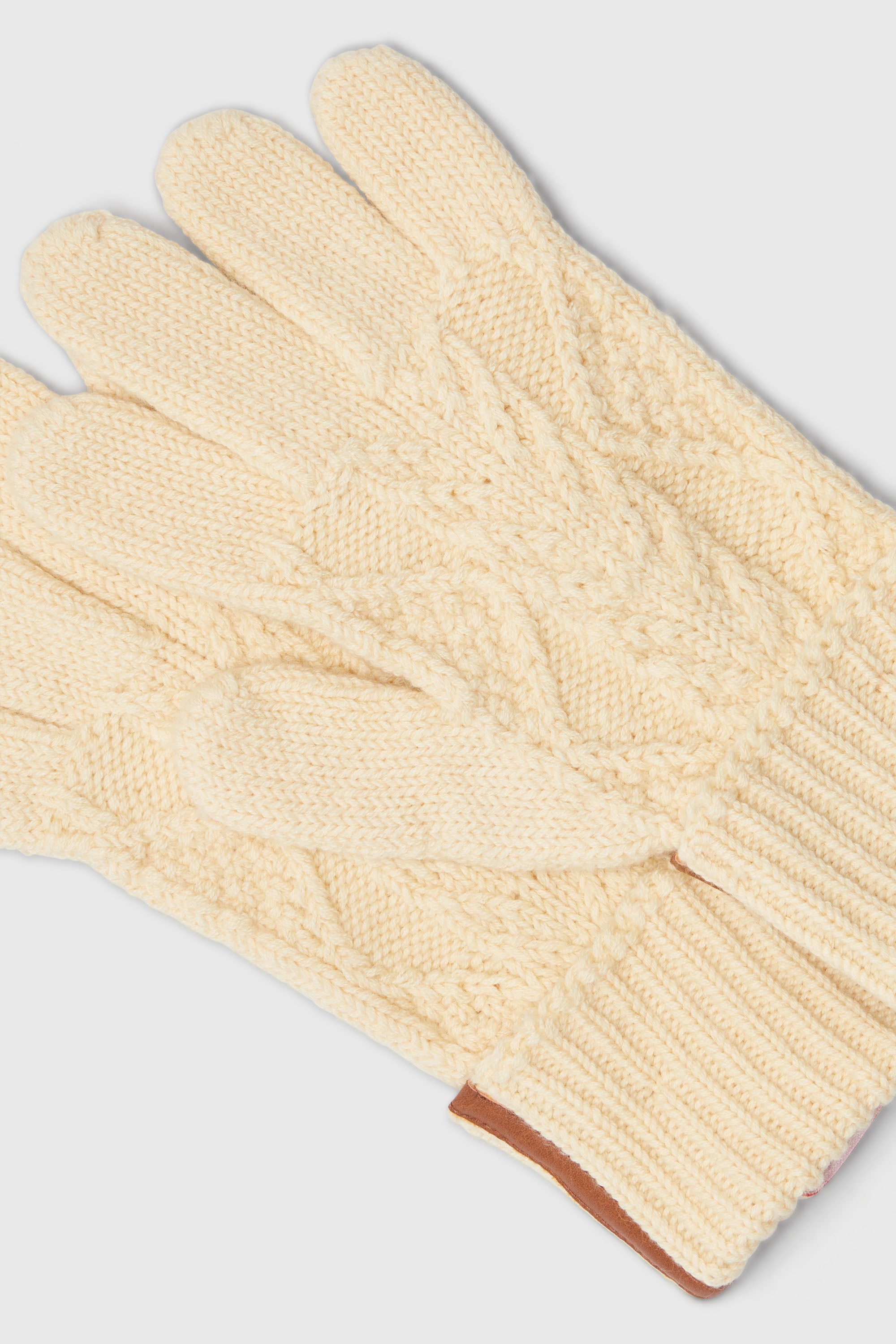 Diesel - K-INOTTO, Unisex Strickhandschuhe aus Wolle und Baumwolle in Beige - 2