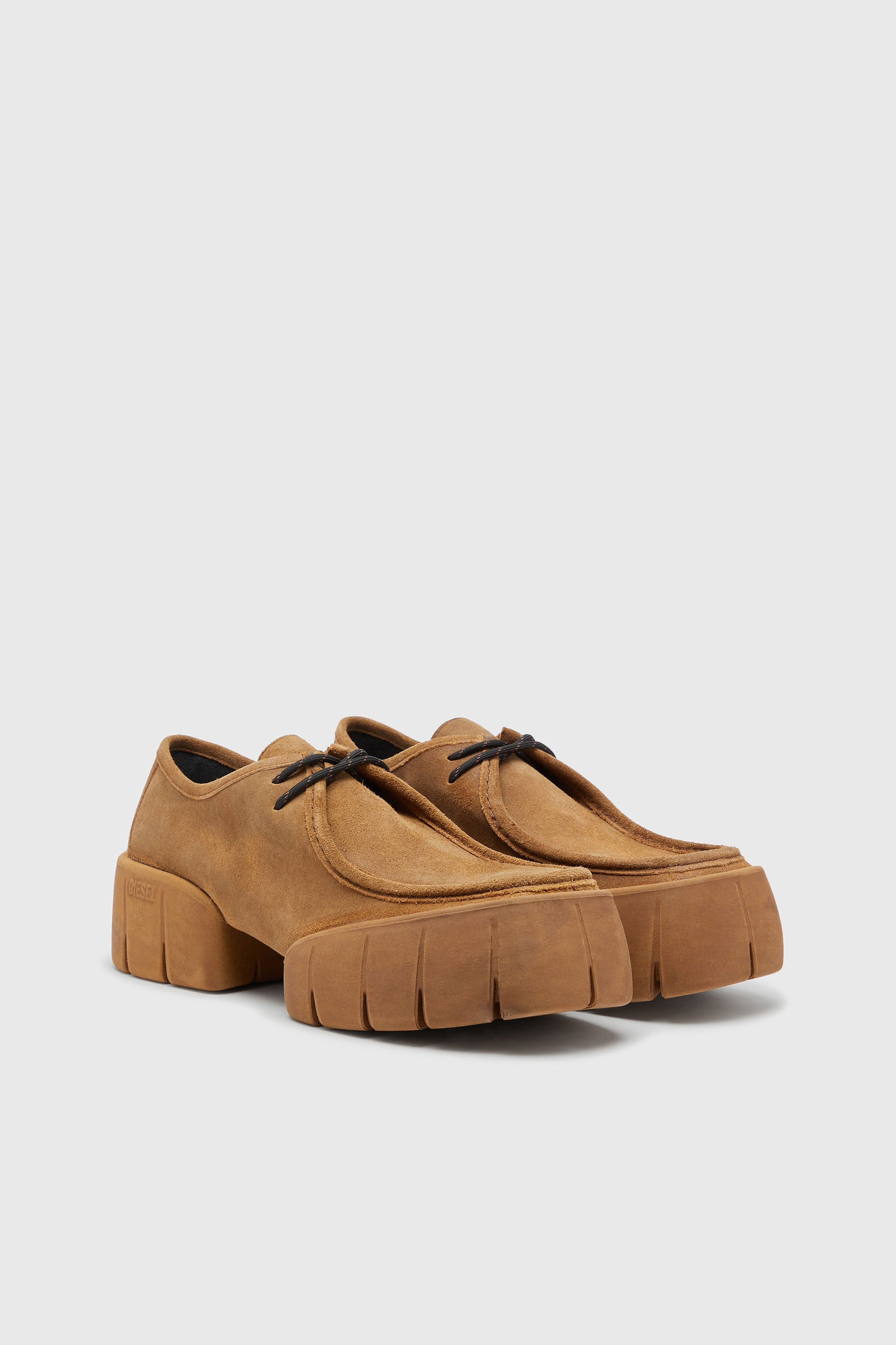 Diesel - D-TEX WB, Herren D-Tex-Mokassinschuhe aus gewachstem Wildleder in Hellbraun - 2