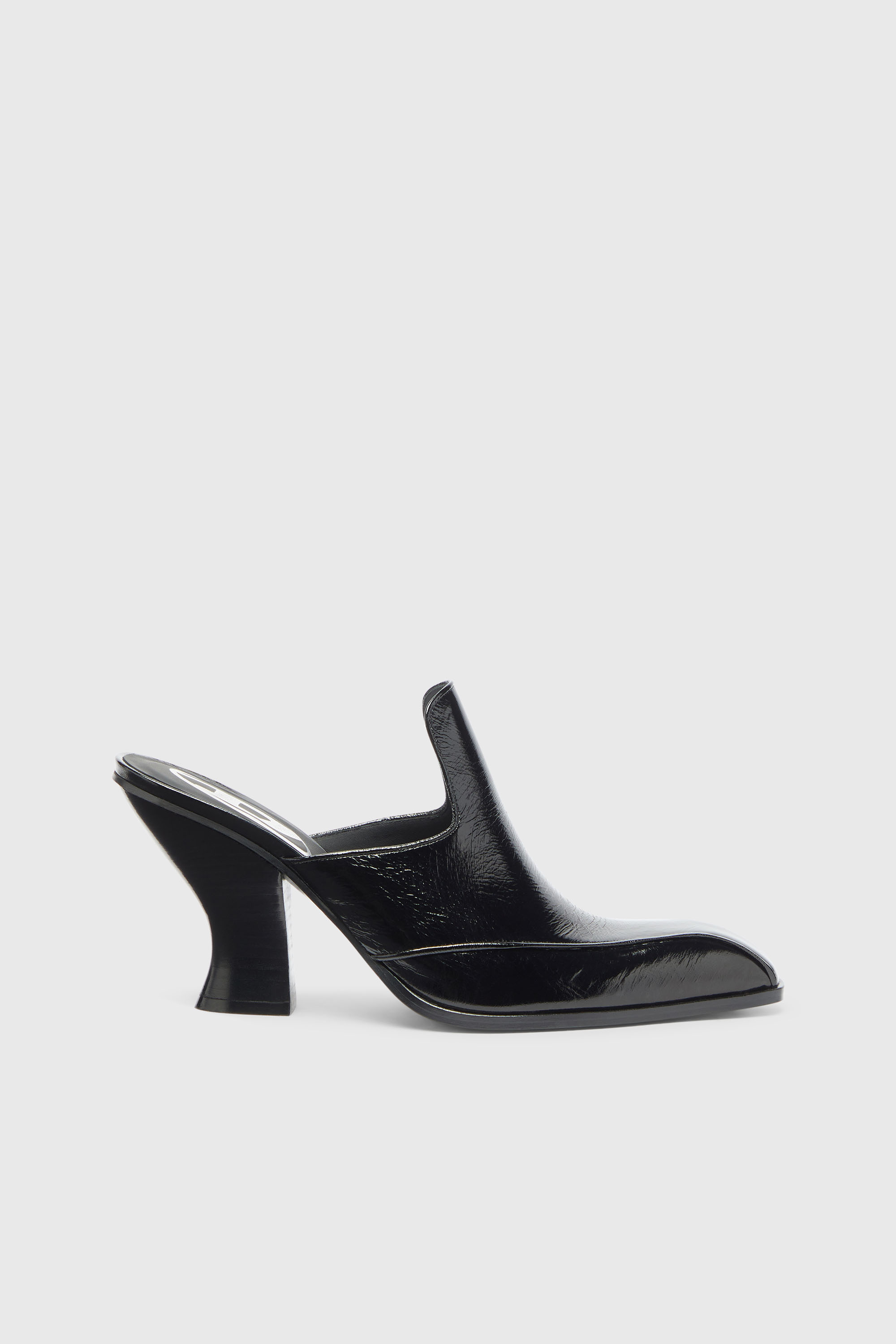 Diesel - D-LUFFY-75-MULE, Damen D-Luffy - Mules im Lackleder im Western-Stil in Schwarz - 1