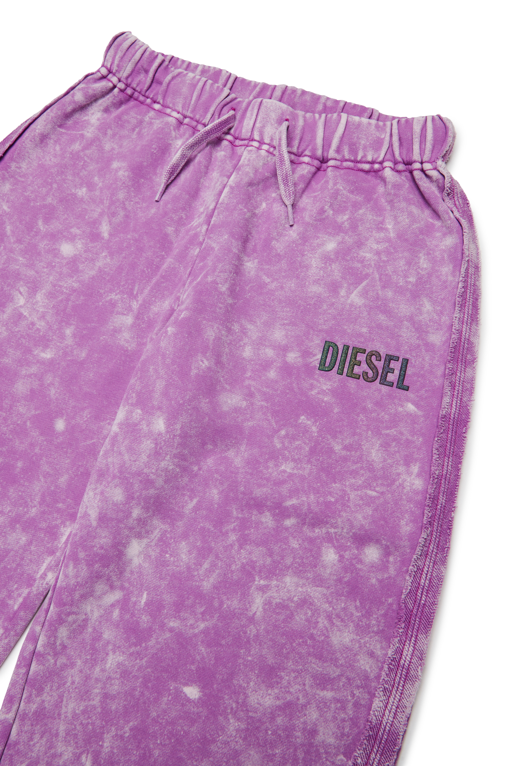 Diesel - PLOXY, Damen Sweatpants aus Baumwolle mit Marmor-Effekt in Violett - 3