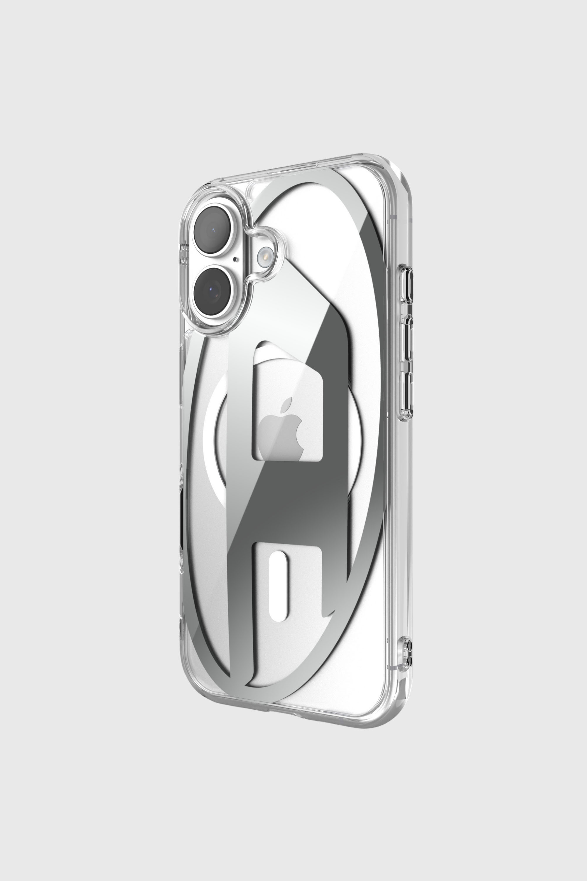 Diesel - 60411 AOP CASE, Unisex Oval D Metallic Case mit Magsafe f&uuml;r iPhone 17 in Grau - 3