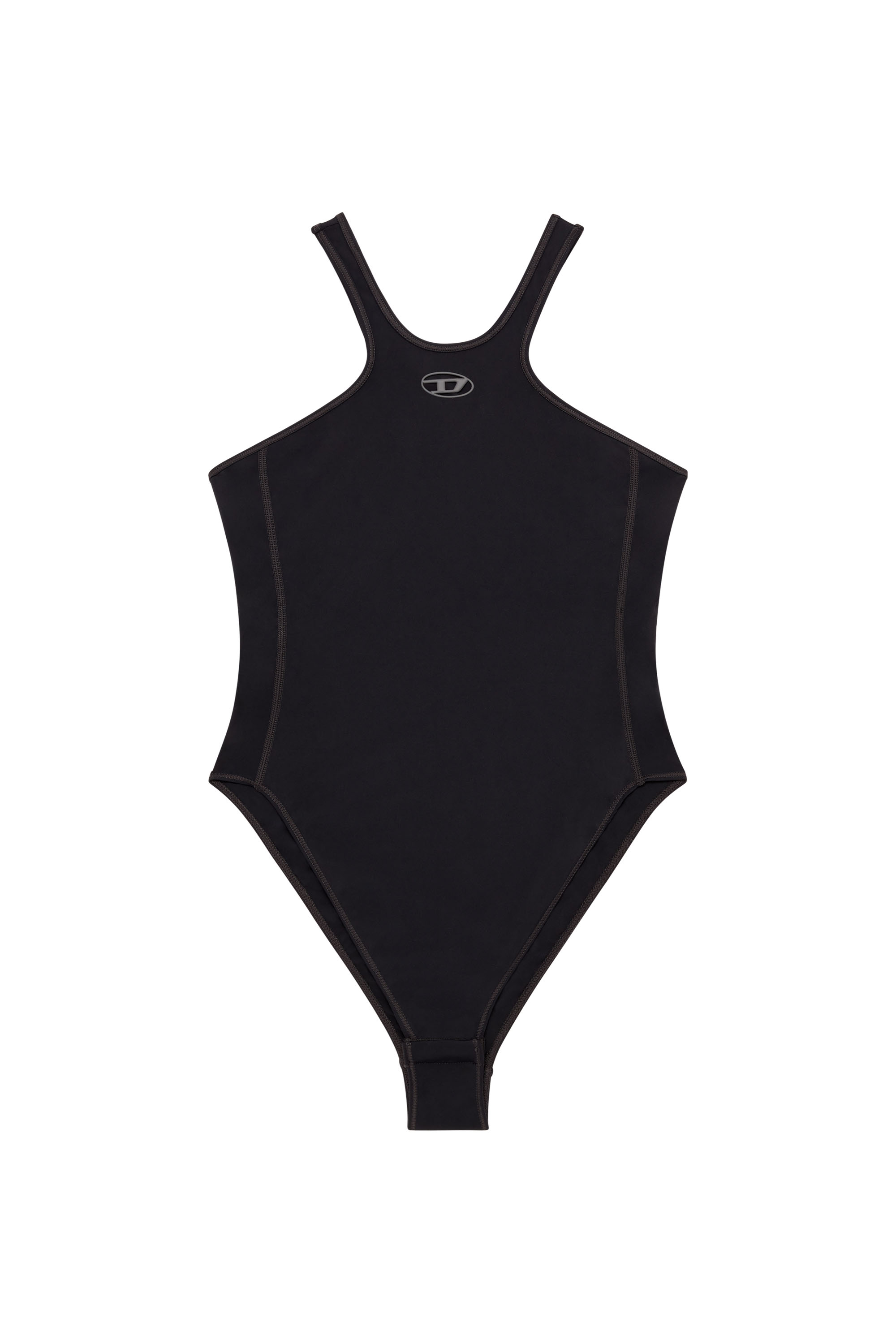 Diesel - CHRISTIE-UTLT, Damen Stretch-Bodysuit mit Oval D-Detail in Schwarz - 4