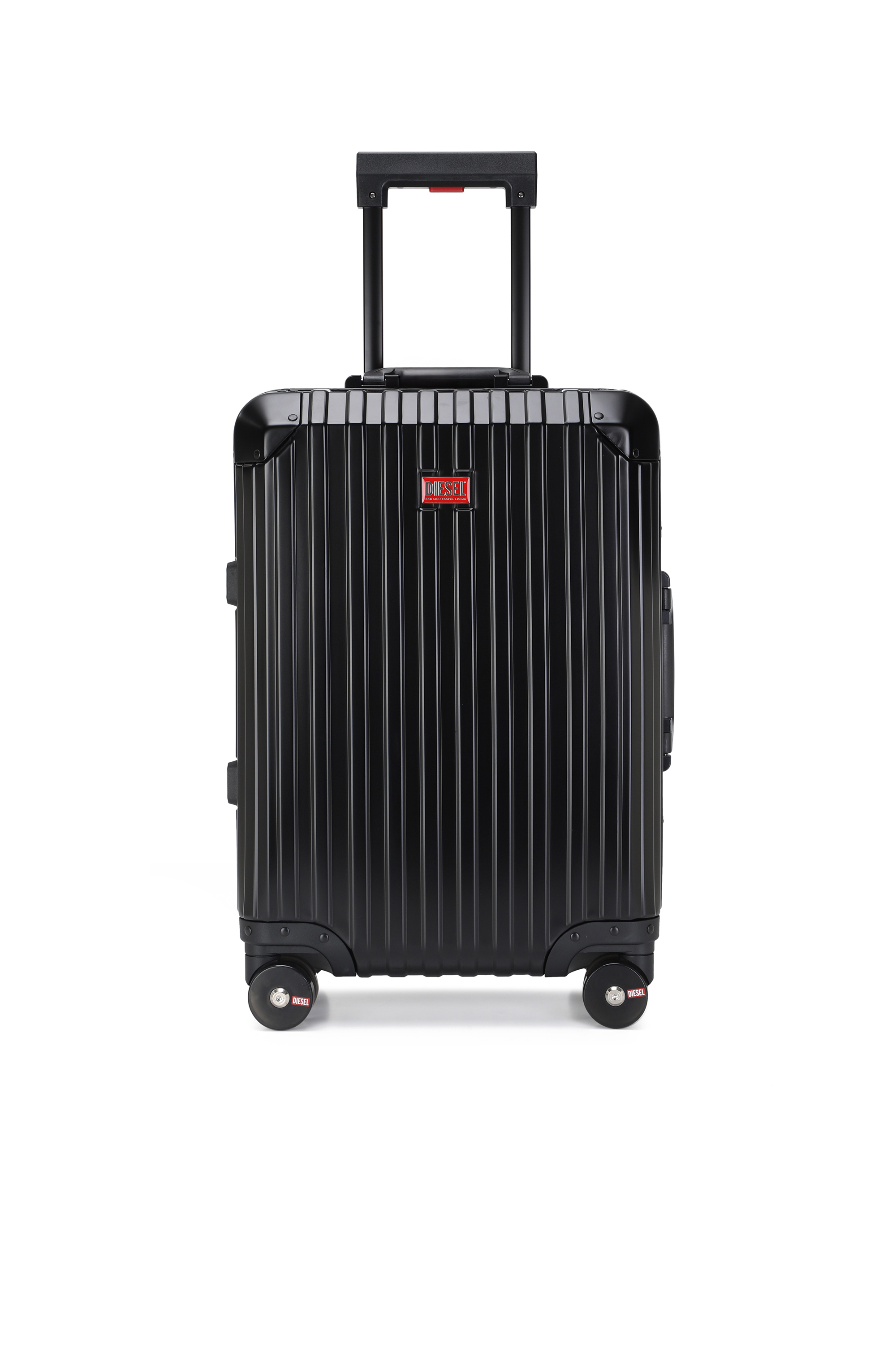 Diesel - DIESEL ALUMINUM TROLLEY- DSL002, Unisex Koffer aus Aluminium Gr&ouml;&szlig;e S in Schwarz - 1