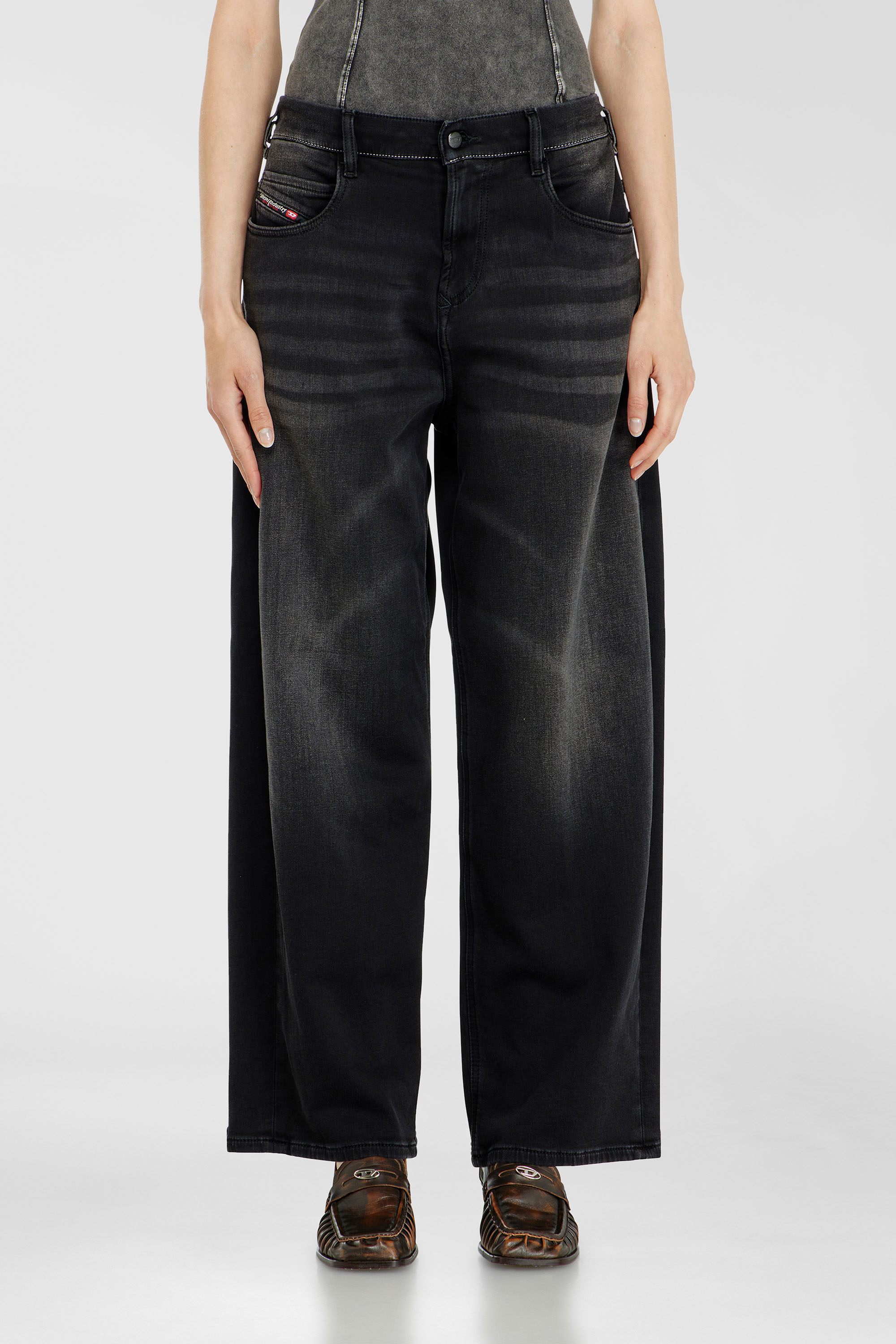 Diesel - Unisex Relaxed 2097 D-Enim-M Joggjeans&reg; 09P90, Schwarz/Dunkelgrau - 4