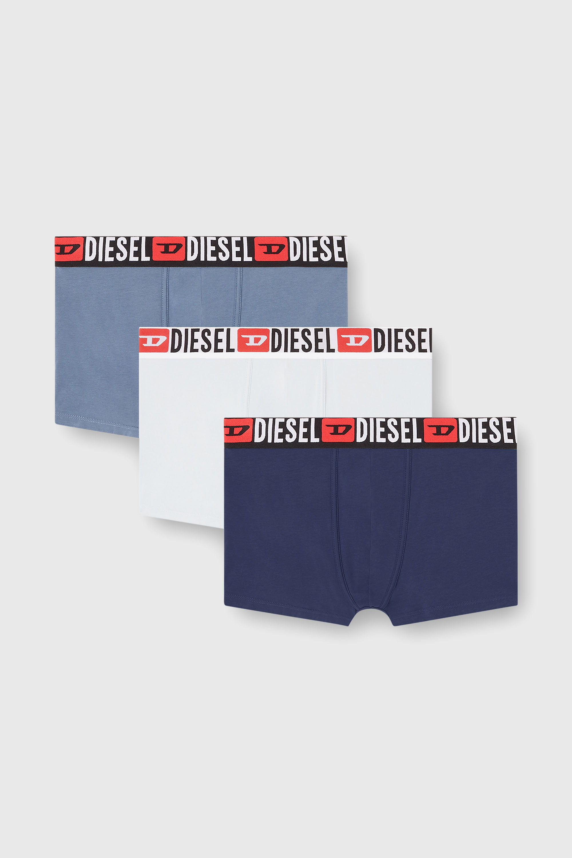 Diesel - UMBX-DAMIENTHREEPACK, Herren Retropants im Dreierpack mit umlaufendem Logo am Bund in Hellblau - 1