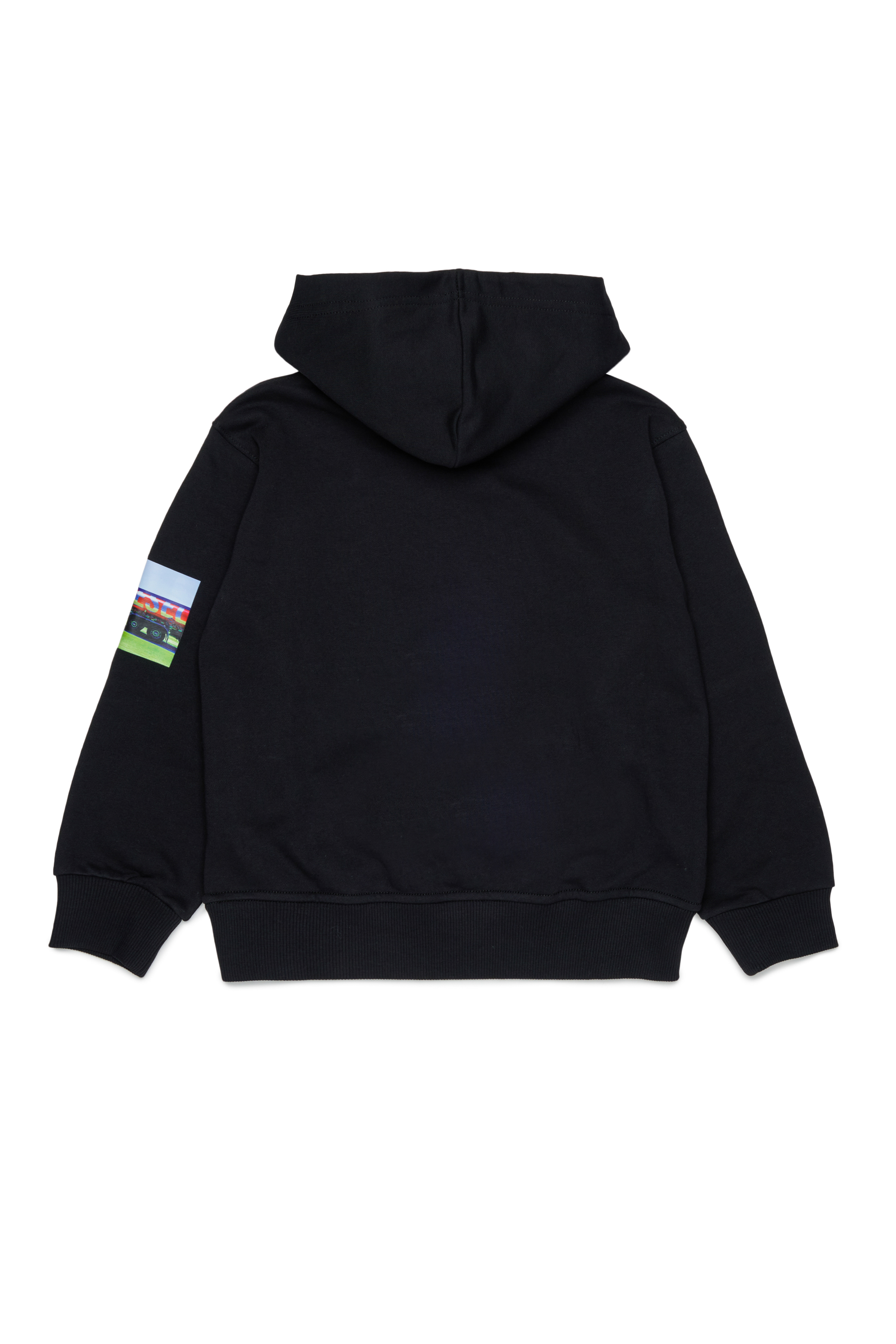 Diesel - SFORMY OVER, Herren Kapuzenpullover mit photo prints in Schwarz - 2