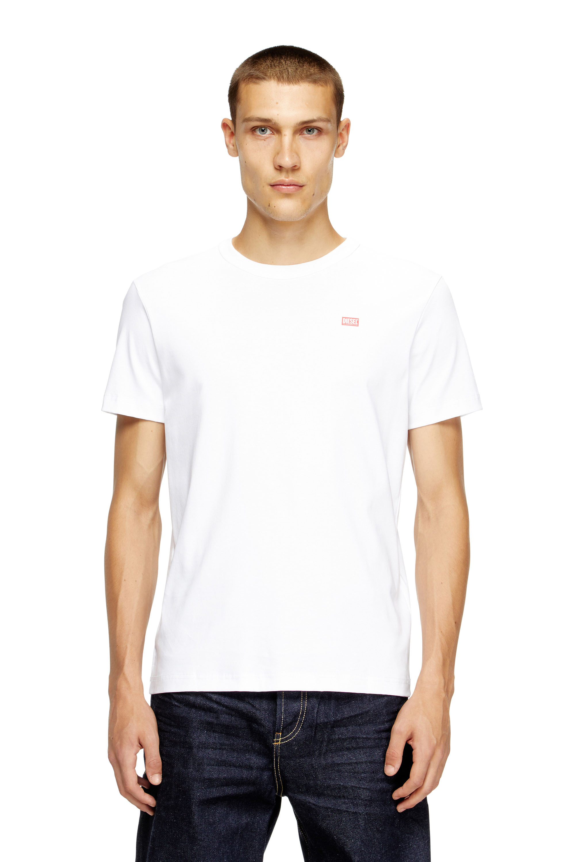 Diesel - T-MIEGOR-K77, Herren T-Shirt aus merzerisierter Baumwolle in Weiß - 1
