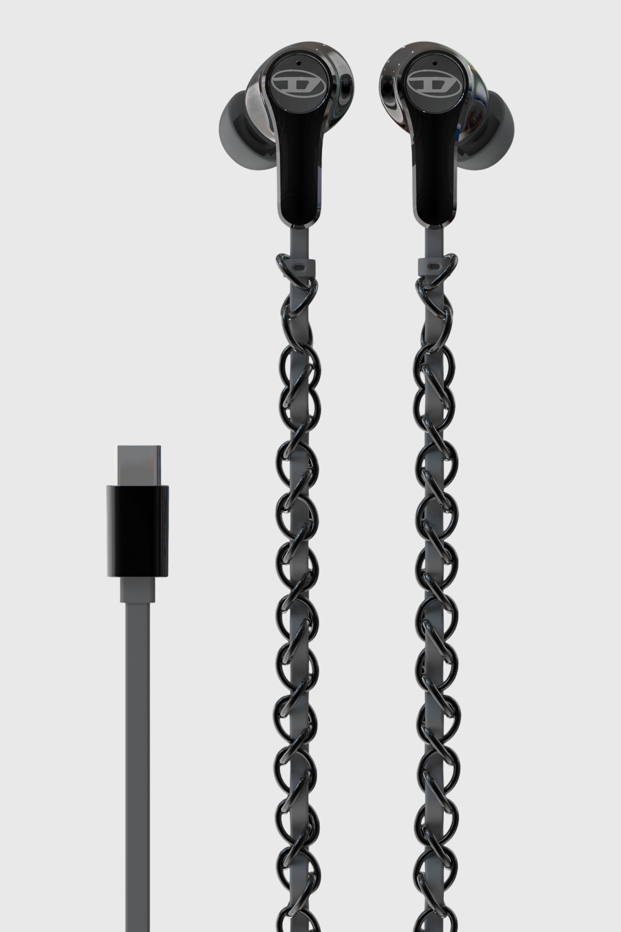 Diesel - 60686 WIRED EARBUDS WIRED EARBUDS, Unisex Schwarzem wired earbuds und charms in Schwarz - 2