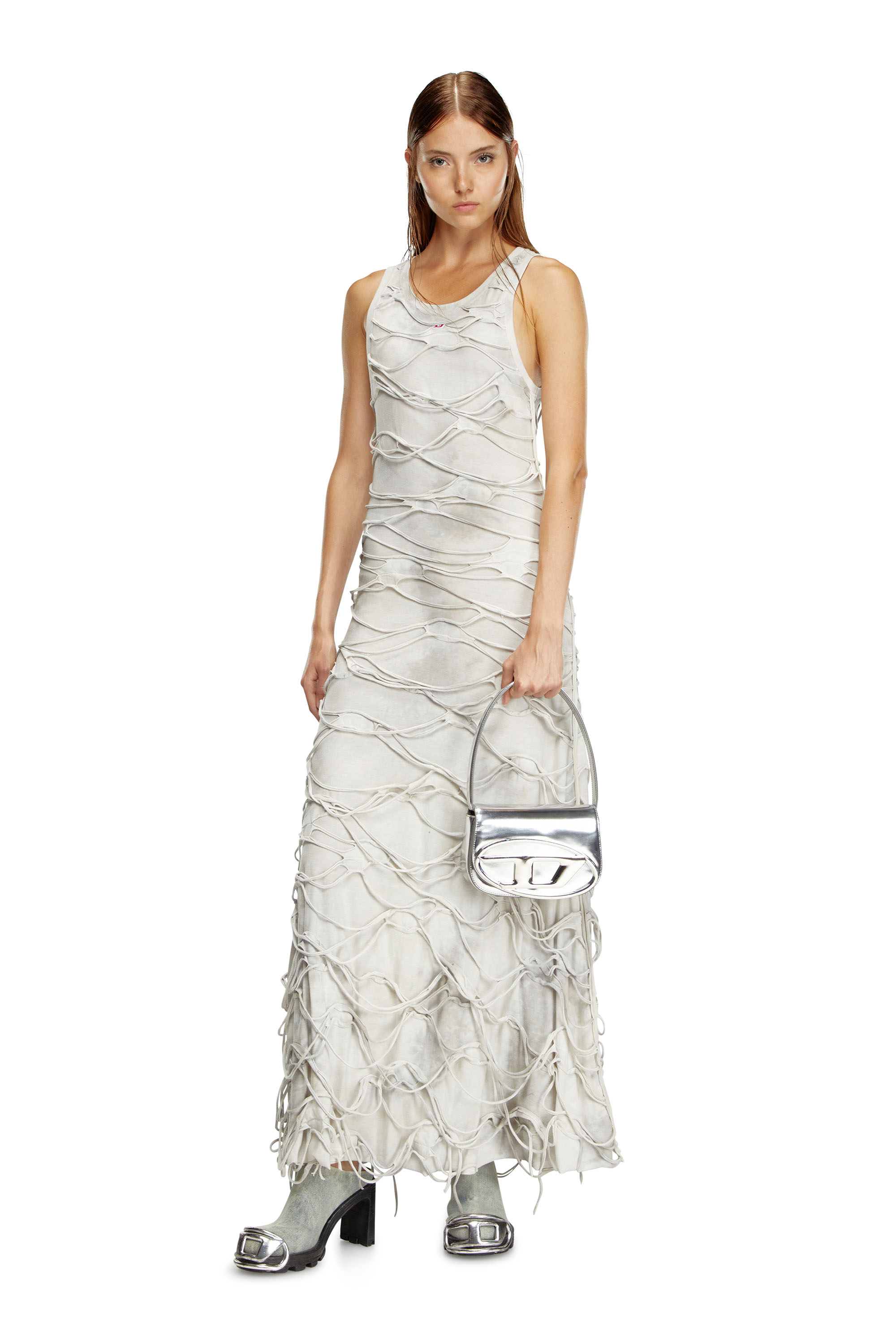 Diesel - 1DR, Damen 1DR-Ikonische Schultertasche aus Spiegel-Leder in Silber - 6