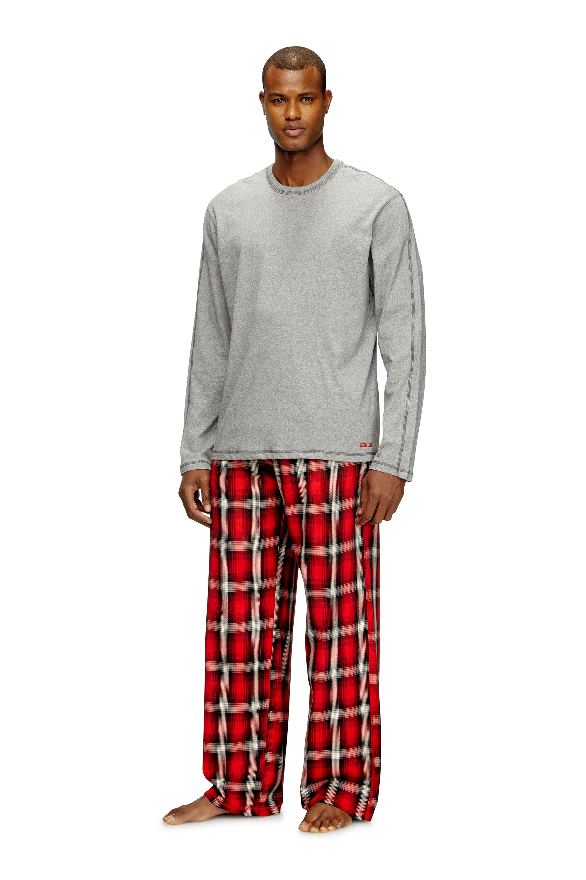 Diesel - KIT-LIAM, Herren Baumwoll-Pyjama-Set mit karierten Hosen in null - 1