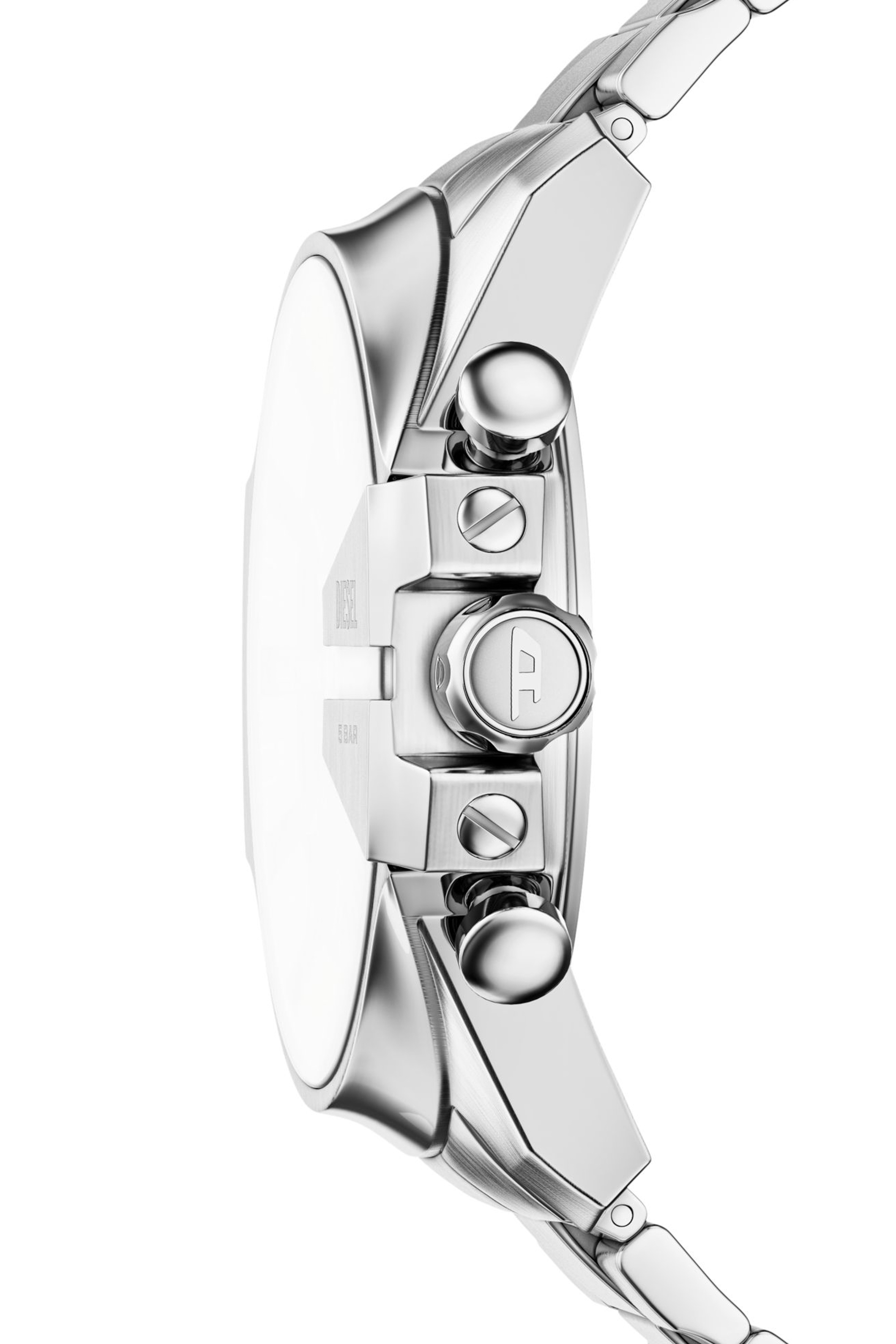 Diesel - DZ4702 WATCH, Herren Mega Chief Slim Edelstahl-Uhr in Silber - 3