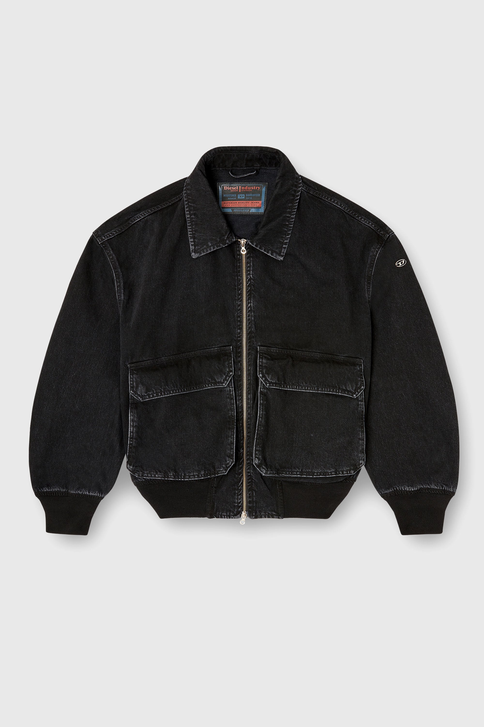 Diesel - D-KURZ, Unisex Jacke aus Denim in Schwarz - 2