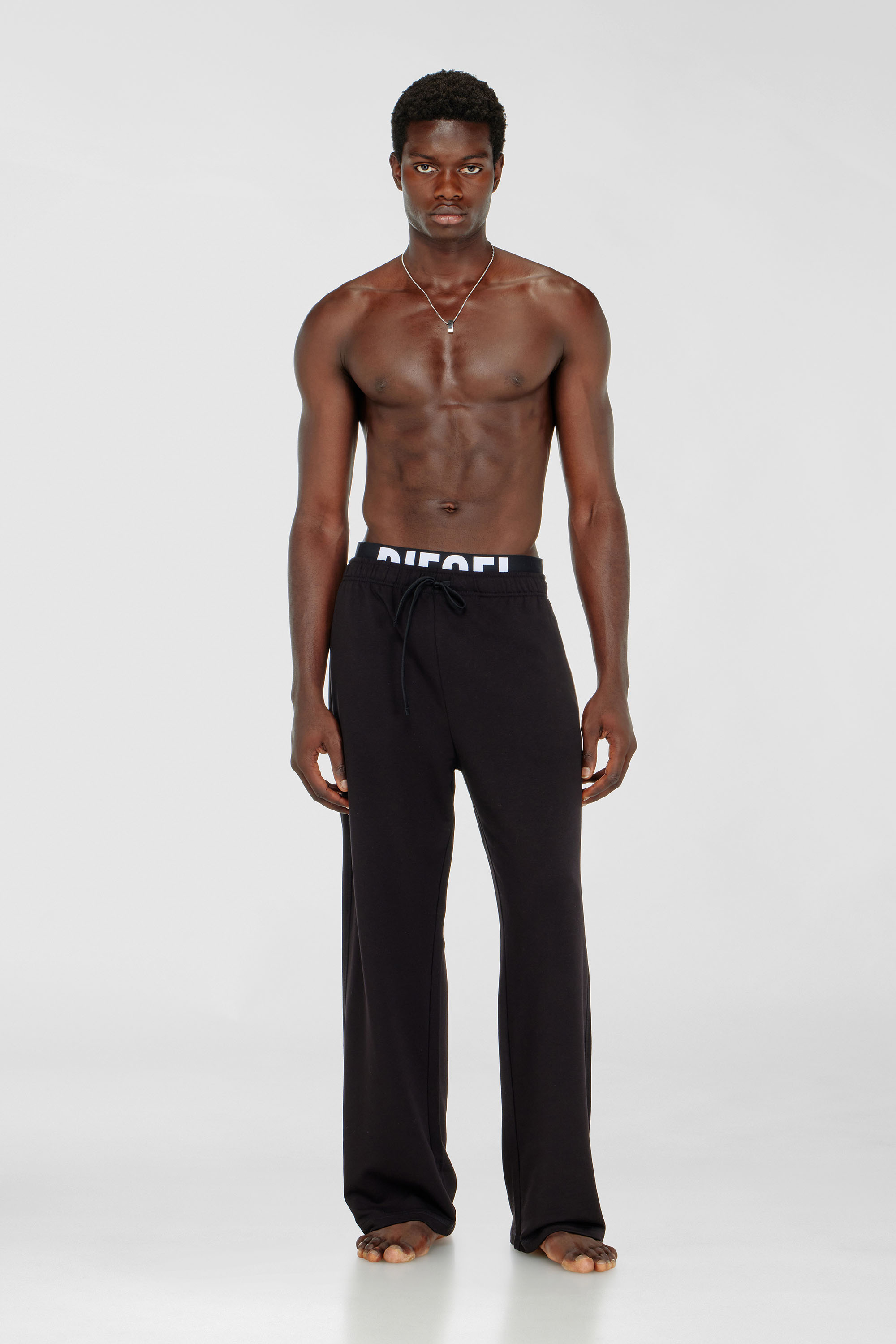 Diesel - BRADLEY-D-POP, Herren Hose aus Baumwolle mit Diesel-Logobund in Schwarz - 3