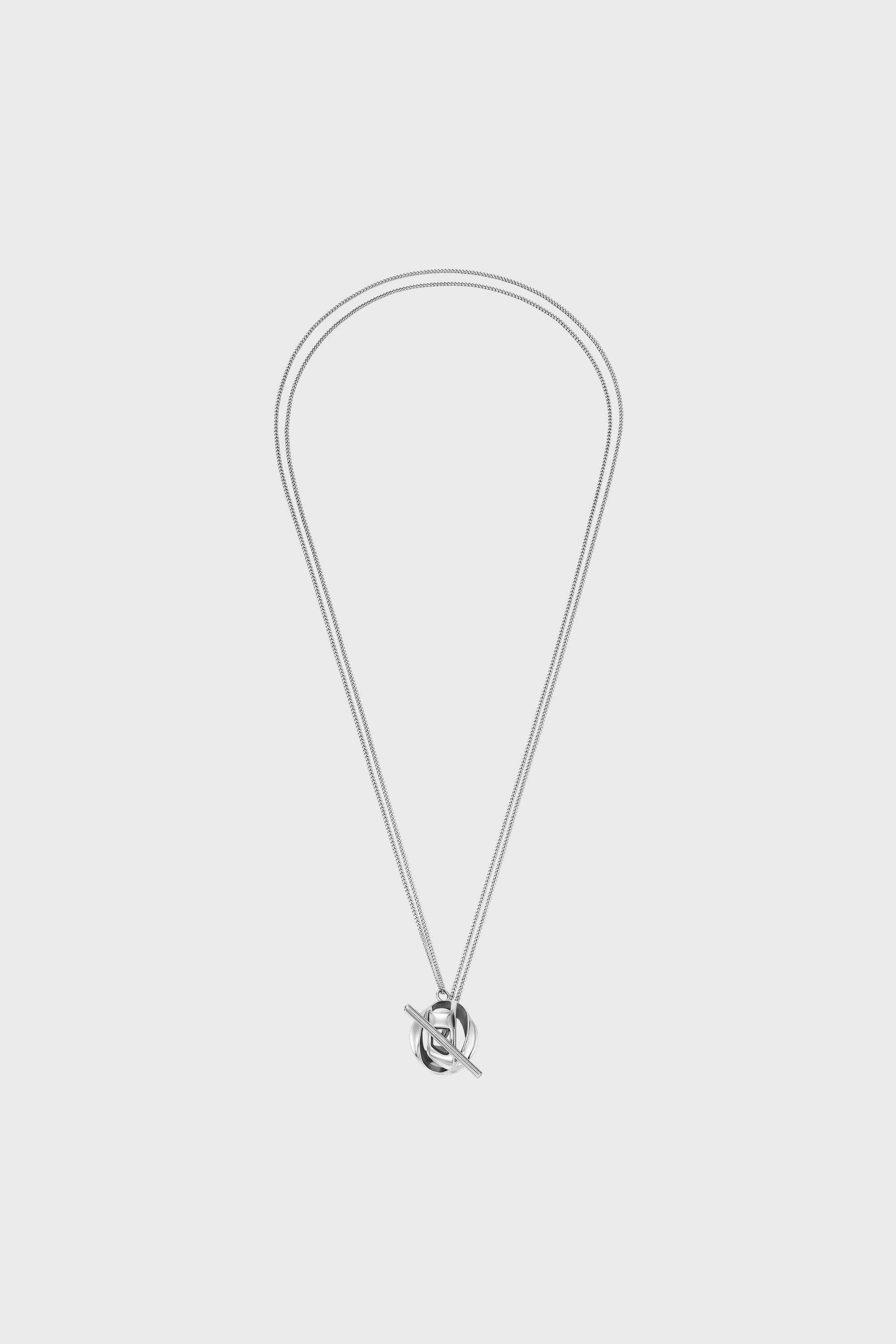 Diesel - DX1716040, Unisex Halskette mit Anh&auml;nger aus Edelstahl in Silber - 1