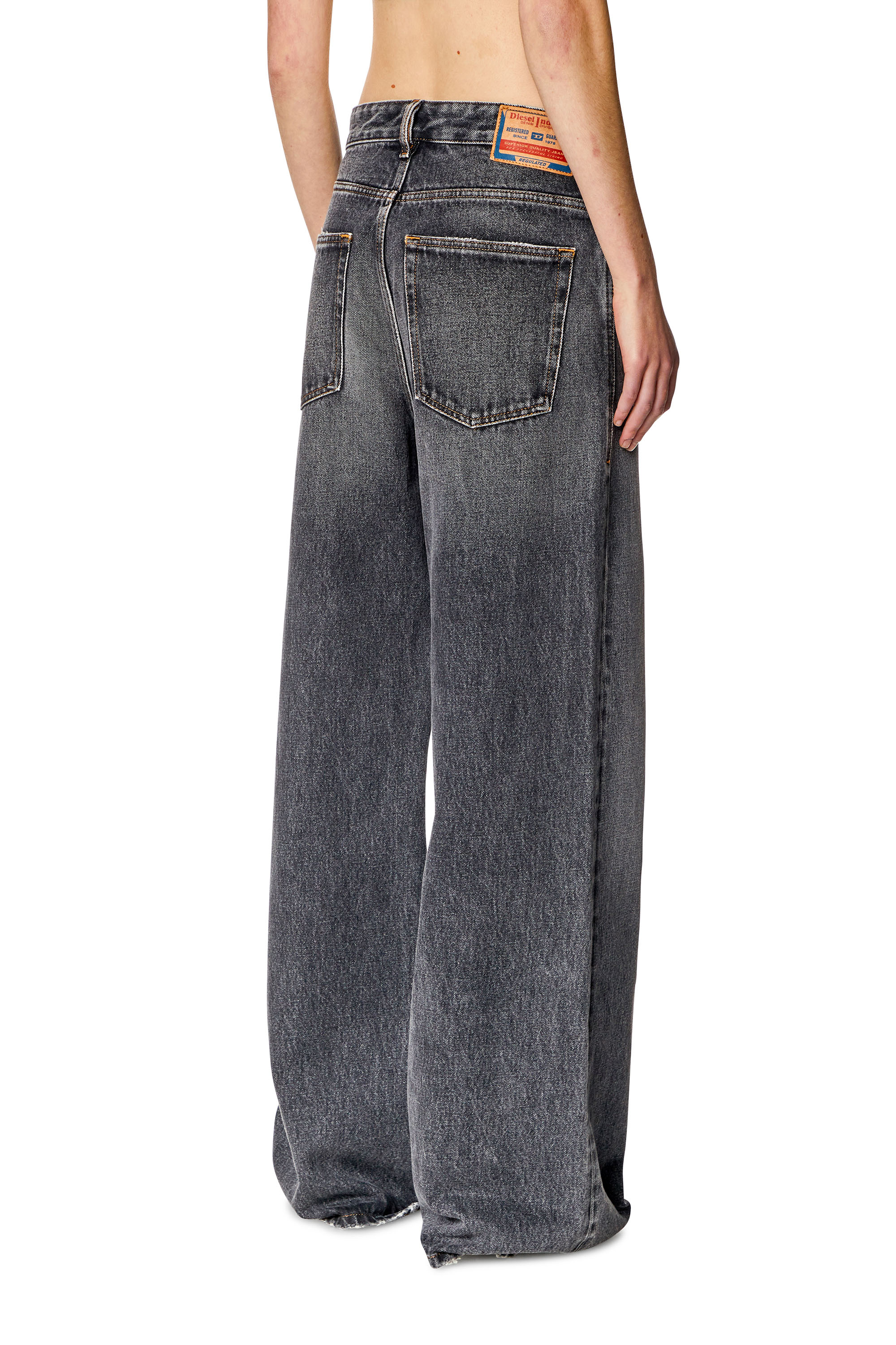Diesel - 1996 D-Sire 007F6 Straight Jeans, Schwarz/Dunkelgrau - Image 2