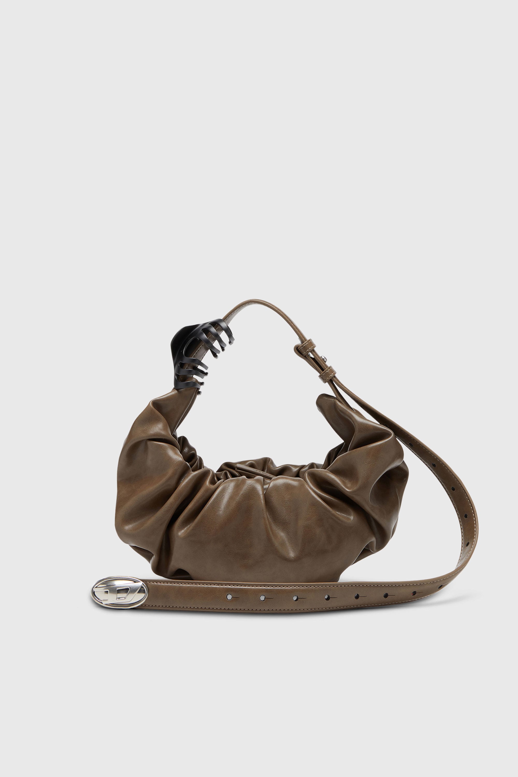 Diesel - GRAB-D HOBO S, Damen Grab-D-Small Hobo-Tasche mit gerafftem Design in Braun - 1