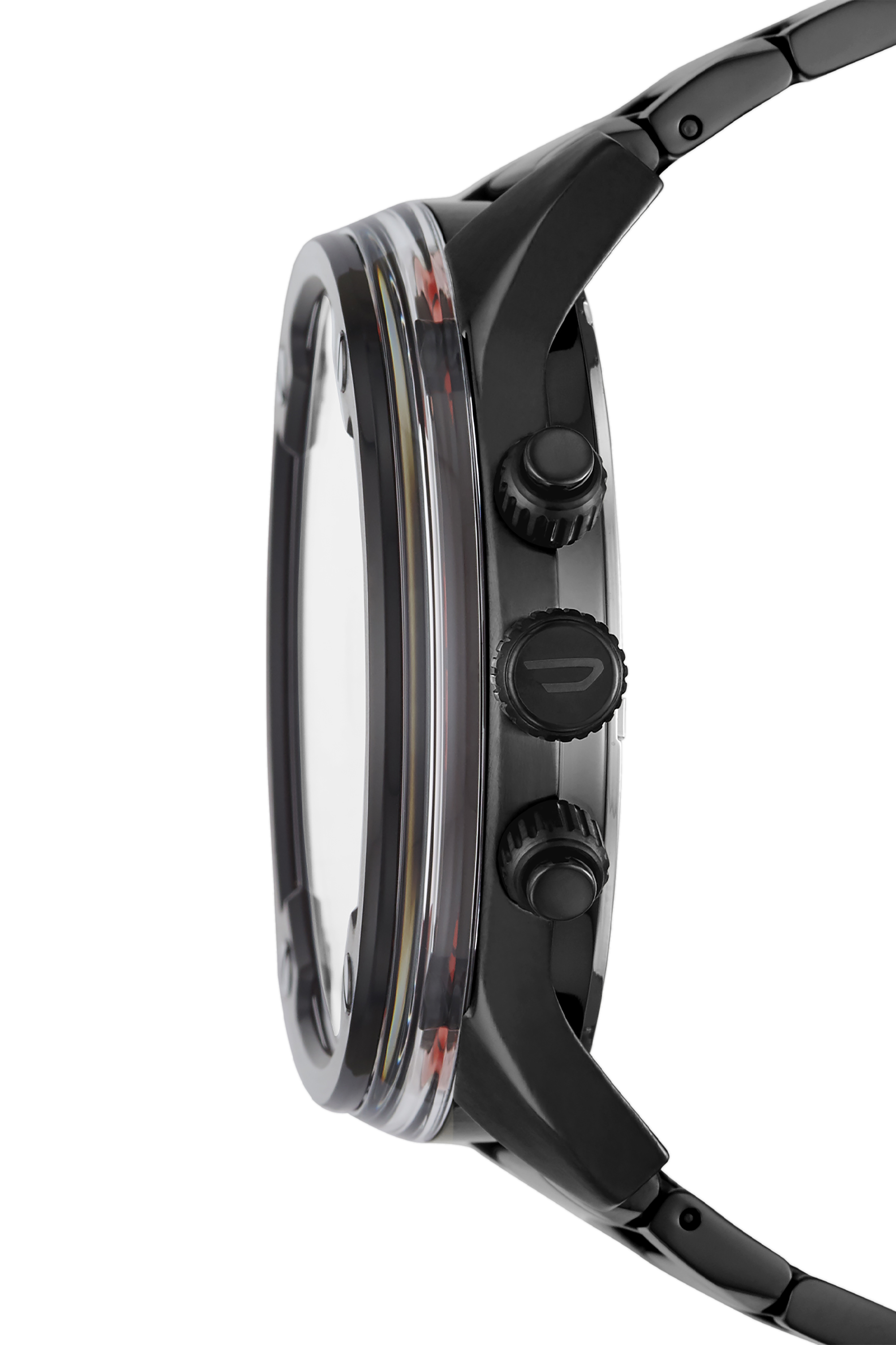 Diesel - DZ7432, Herren Metallgraue Boltdown-Armbanduhr aus Edelstahl mit Chronograph-Anzeige in Schwarz/Orange - 3