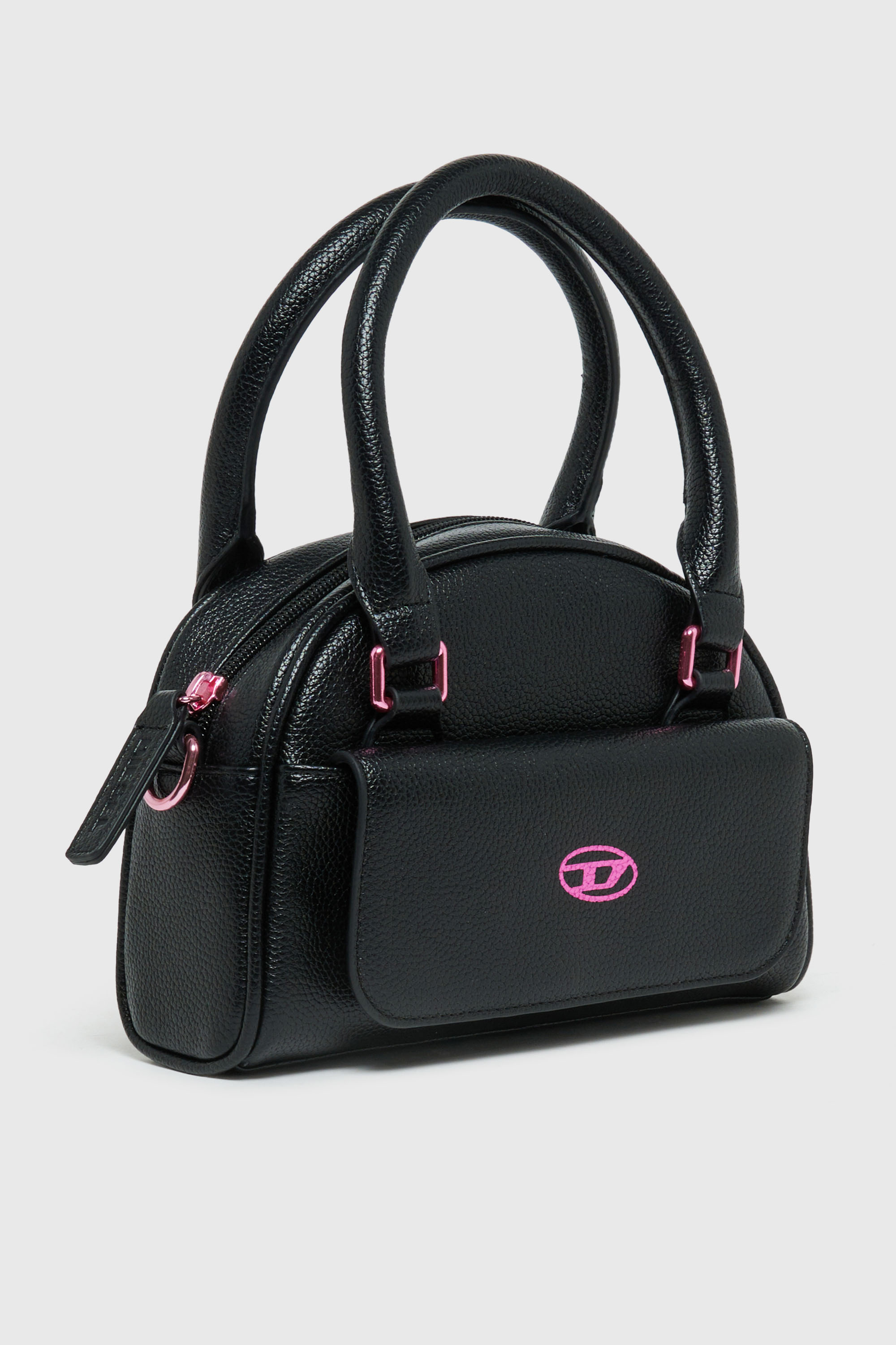 Diesel - WREDY, Damen WREDY - Tasche aus genarbtem beschichtetem Gewebe in Schwarz - 3