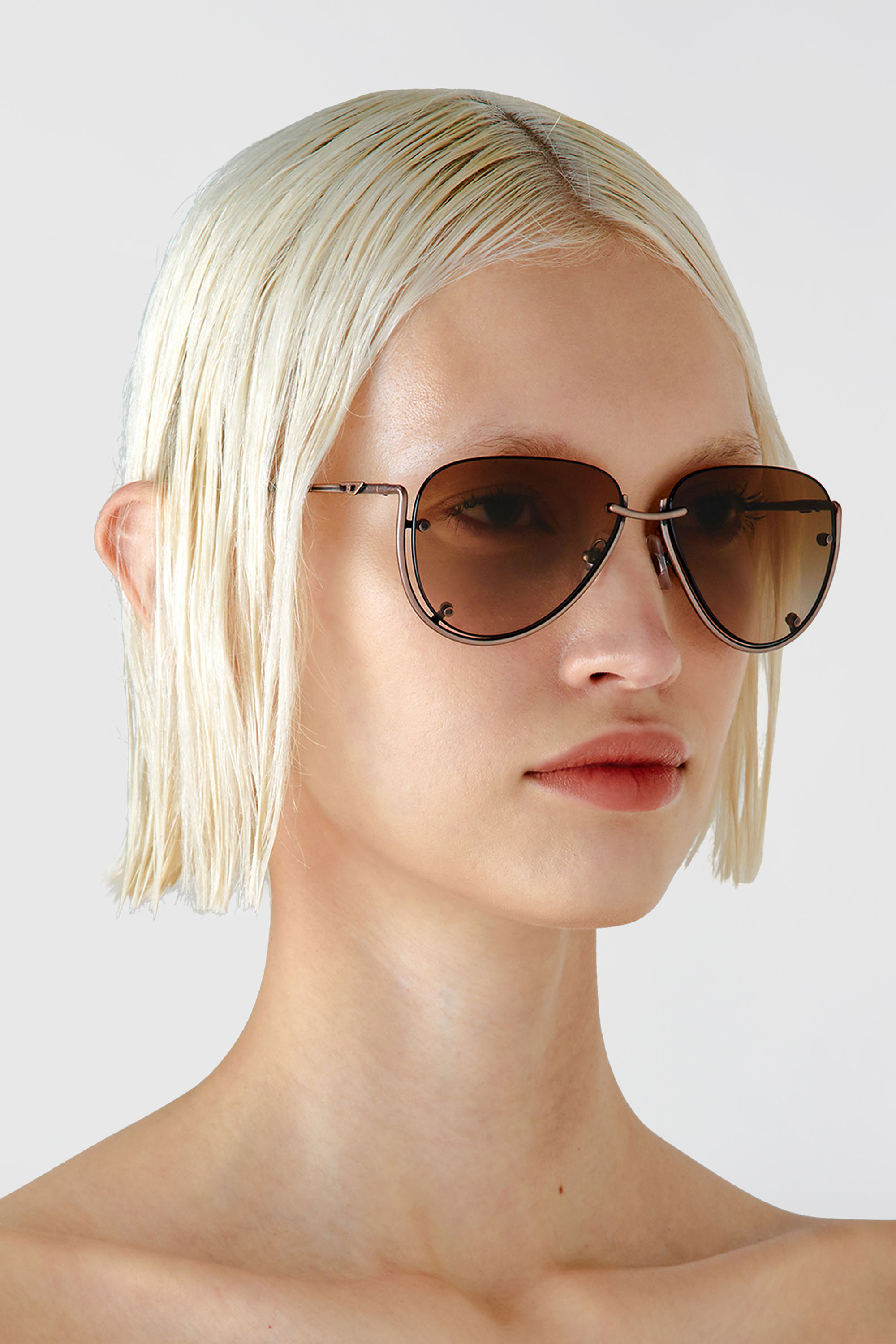 Diesel - 0DL1003, Unisex Brille in Pilotenform in Bronze - 6