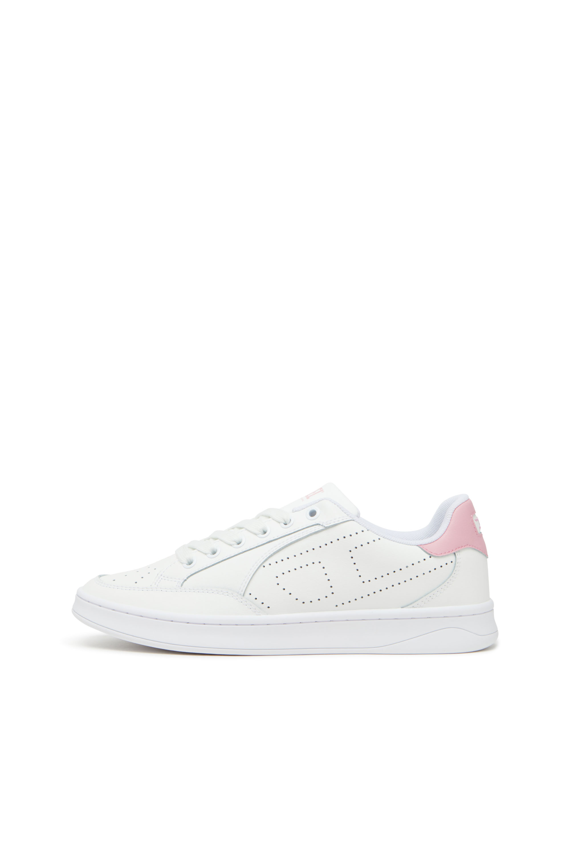 Diesel - S-DAKOTA LOW W, Damen S-Dakota-Sneakers aus Leder mit perforiertem Logo in Weiss/Rosa - 7