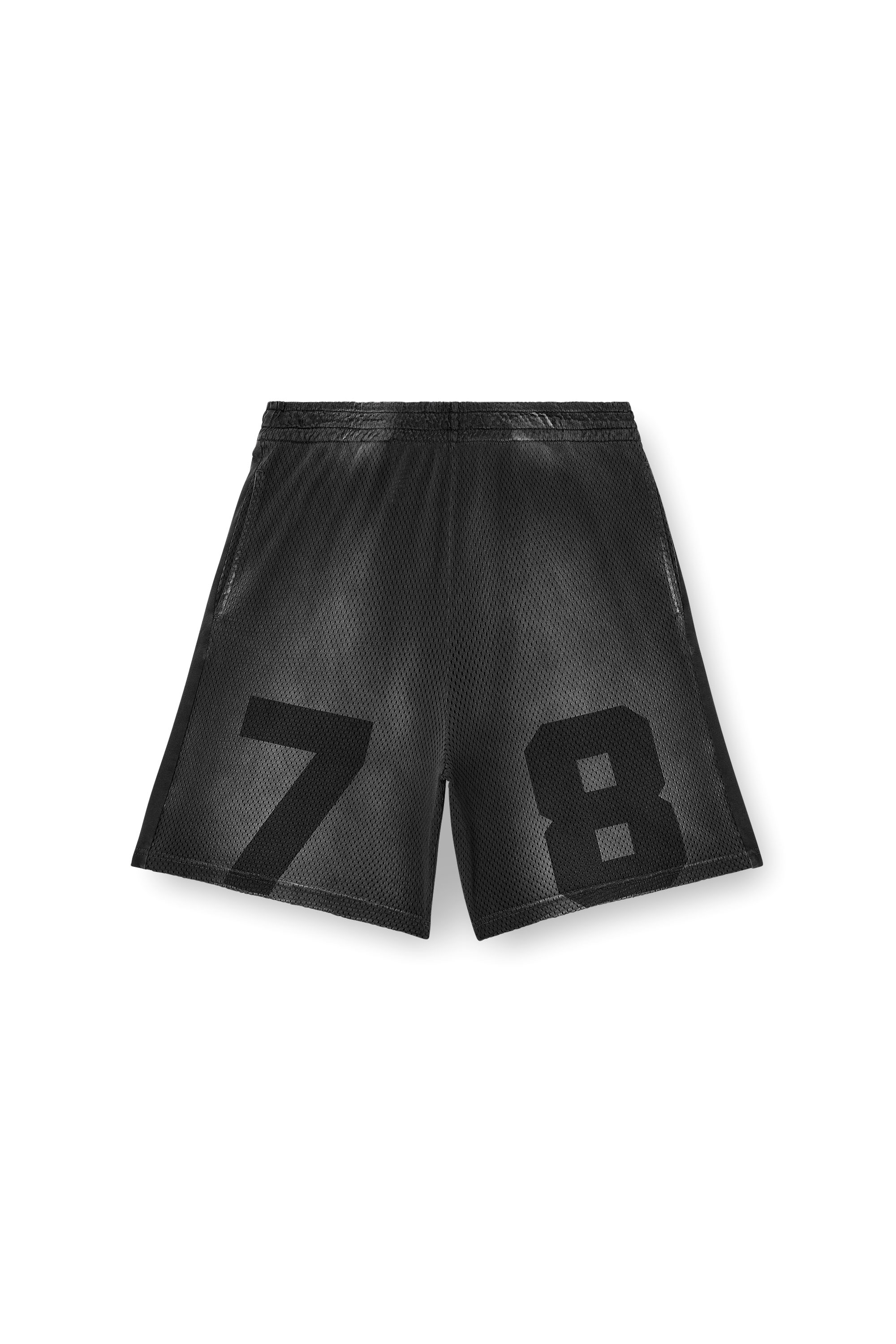 Diesel - P-TAIN-MESH, Herren Shorts aus Jersey und Mesh mit verblasstem Effekt in Schwarz - 3