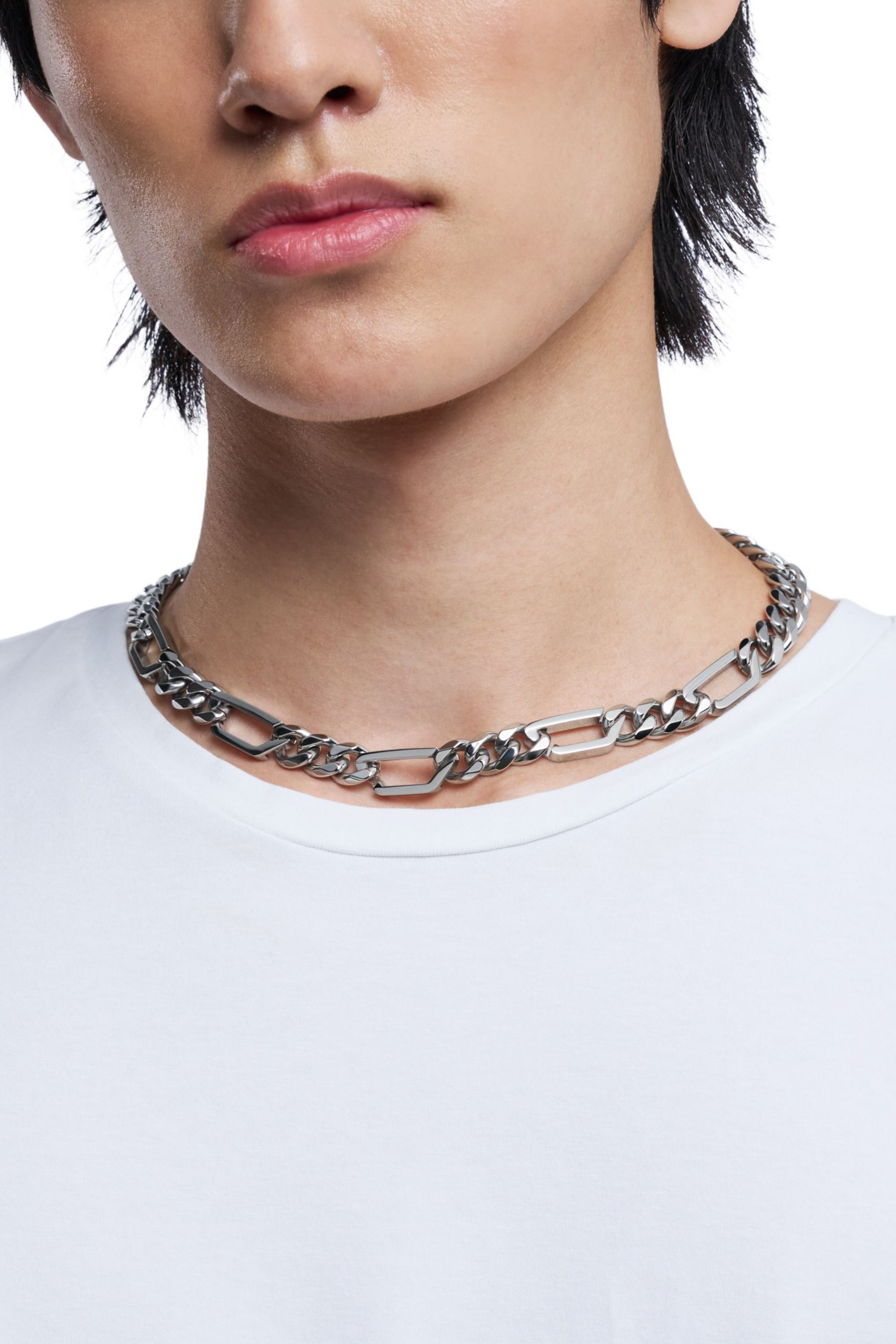 Diesel - DX1626040 JEWELLERY, Unisex Halskette mit Kettendesign aus Edelstahl in Silber - 4