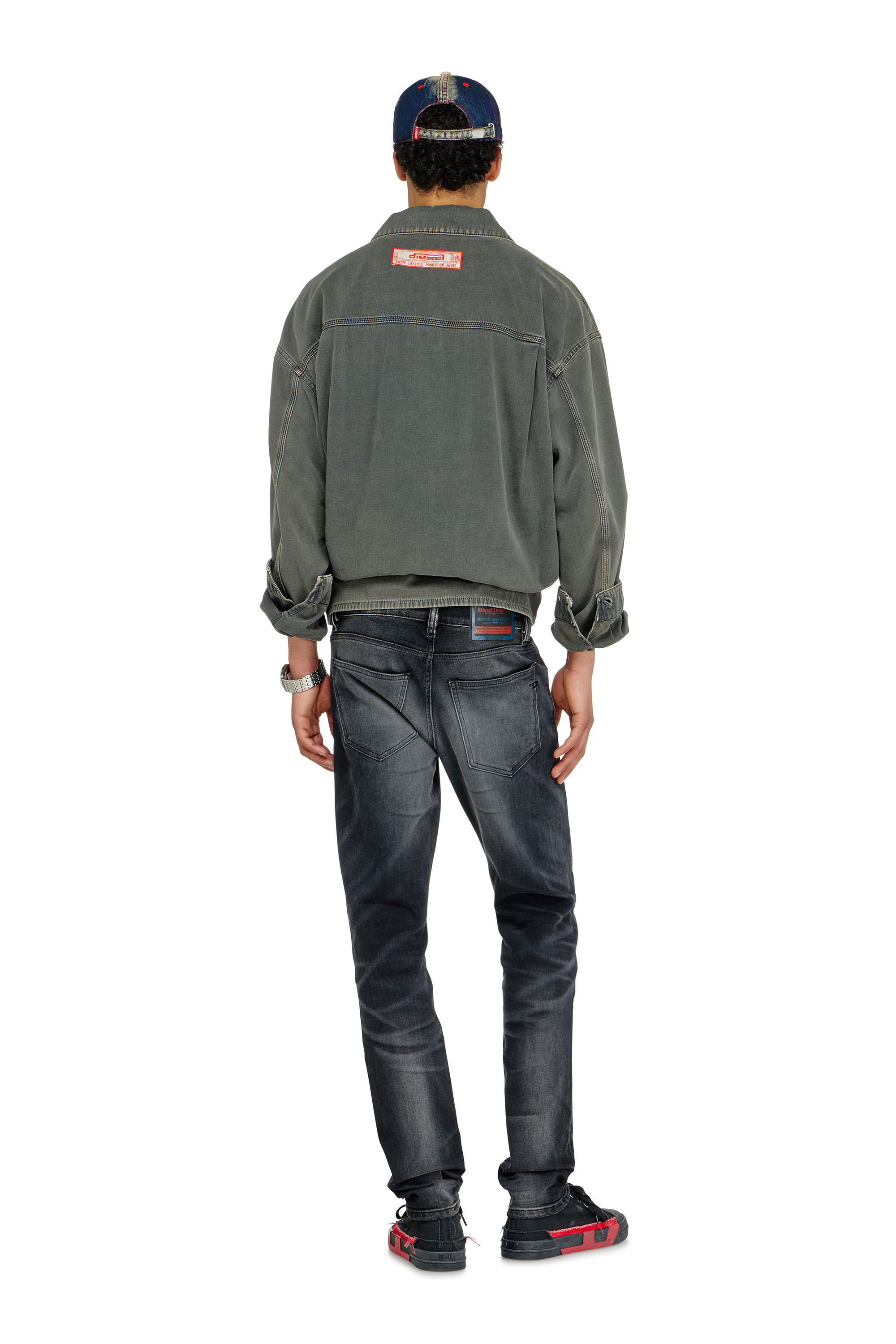 Diesel - Herren Slim Jeans 2019 D-Strukt 09P38, Schwarz/Dunkelgrau - 3
