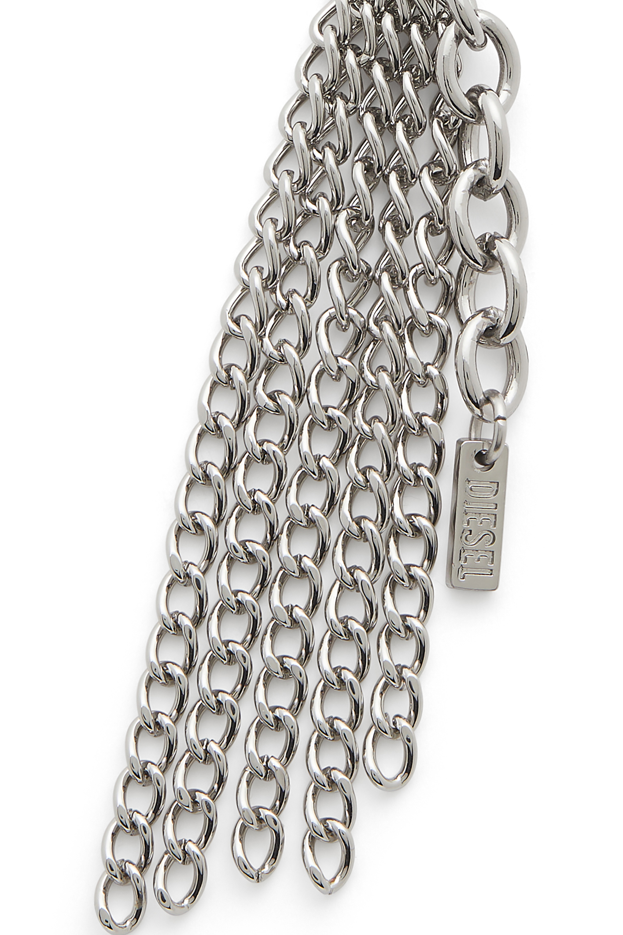 Diesel - CHARM-MULTI CHAIN, Damen Metallschl&uuml;sselanh&auml;nger mit Kettenfransen in Silber - 3
