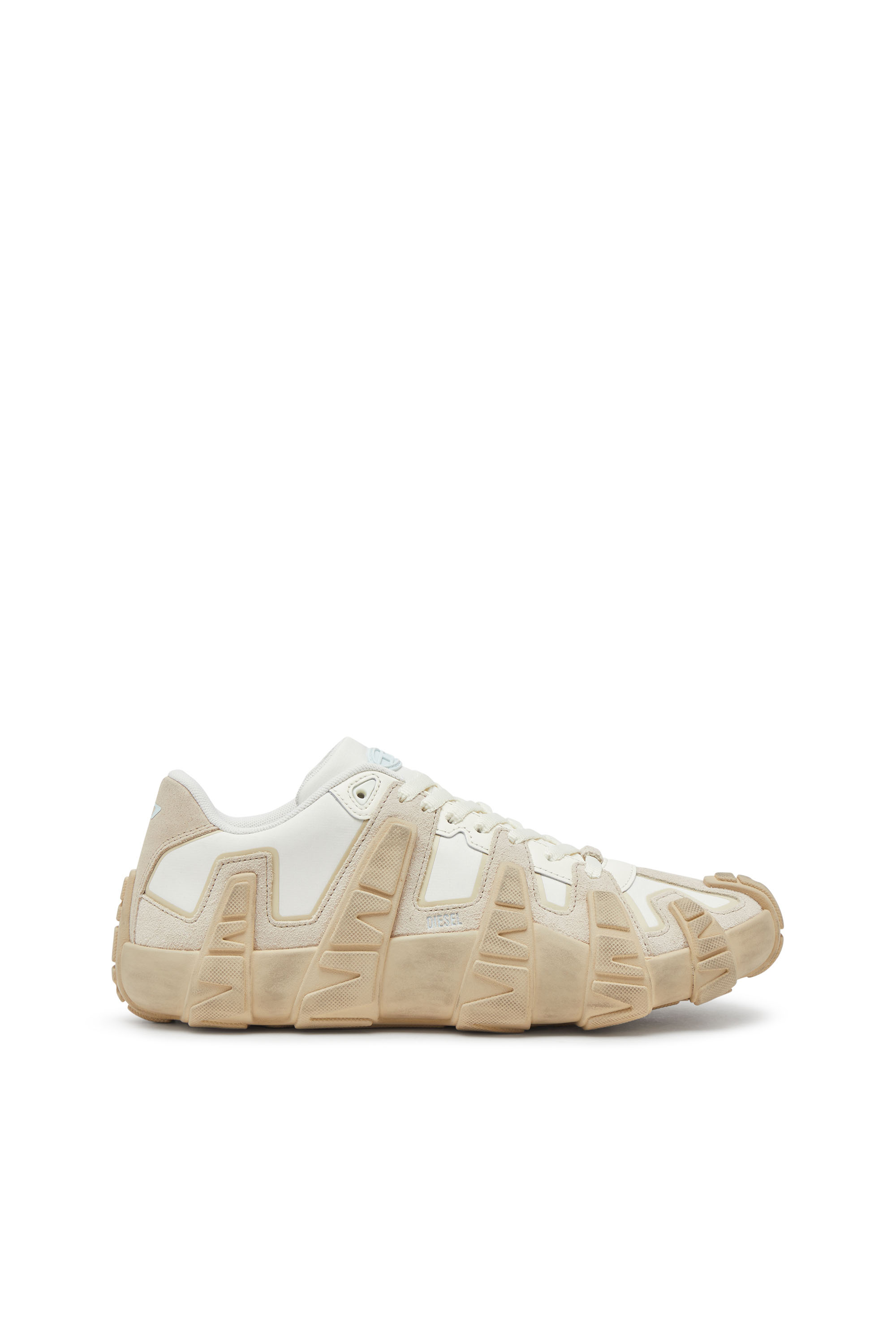 S-D-GRIFFE LOW, Weiss/Beige Diesel - S-D-GRIFFE LOW, Herren S-D-Griffe - Turnschuhe aus Nylon in Weiss/Beige - 1