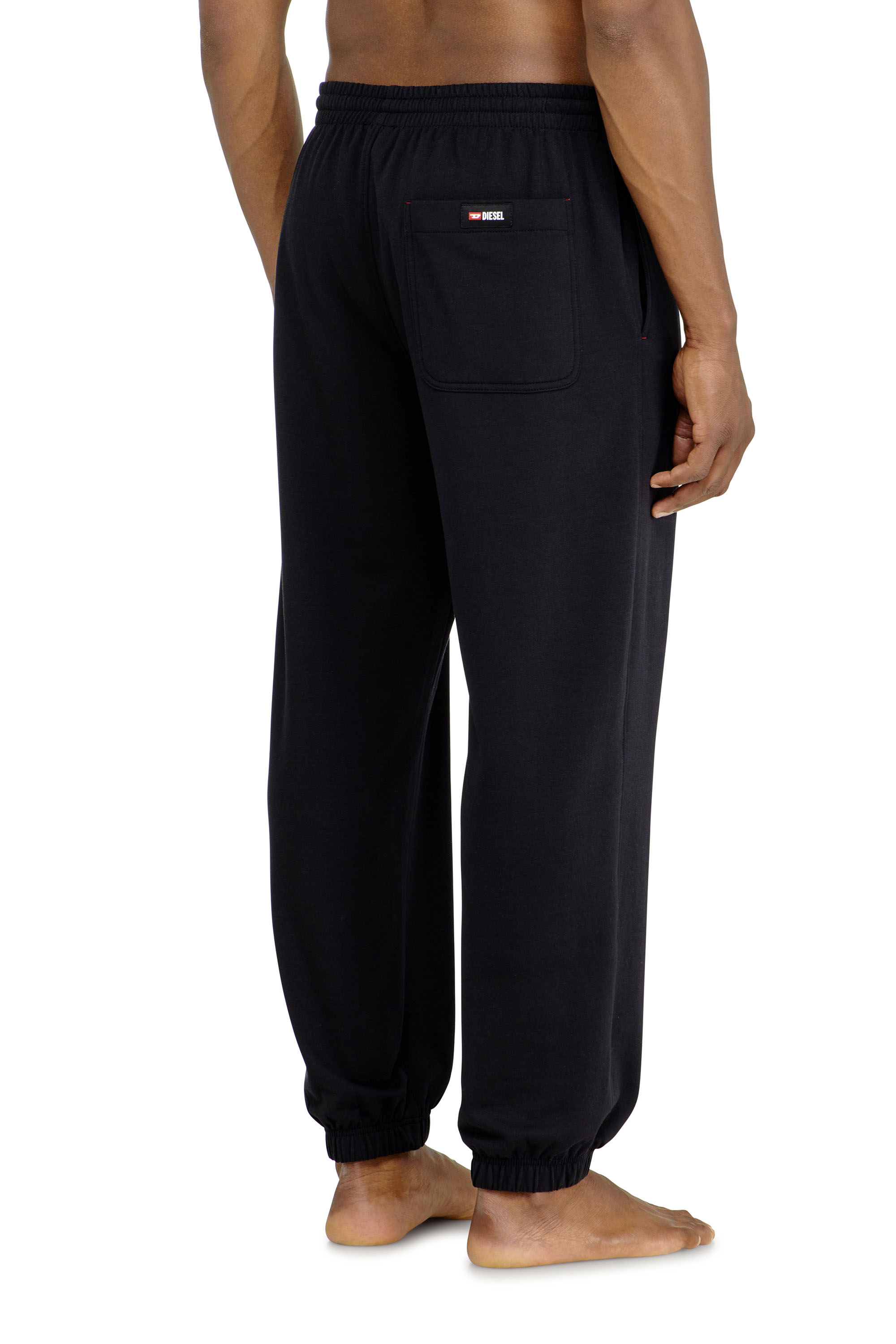 Diesel - LENNY-D-CORE, Herren Sweathose aus aufgerauter Baumwollmischung in Schwarz - 3