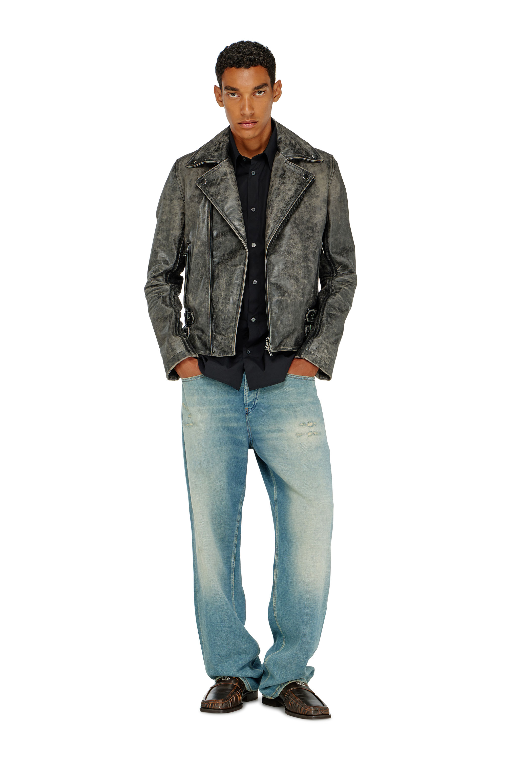Diesel - S-SIMPLY-GSBH, Herren Stretch-Popeline-Hemd mit Stickerei in Schwarz - 2