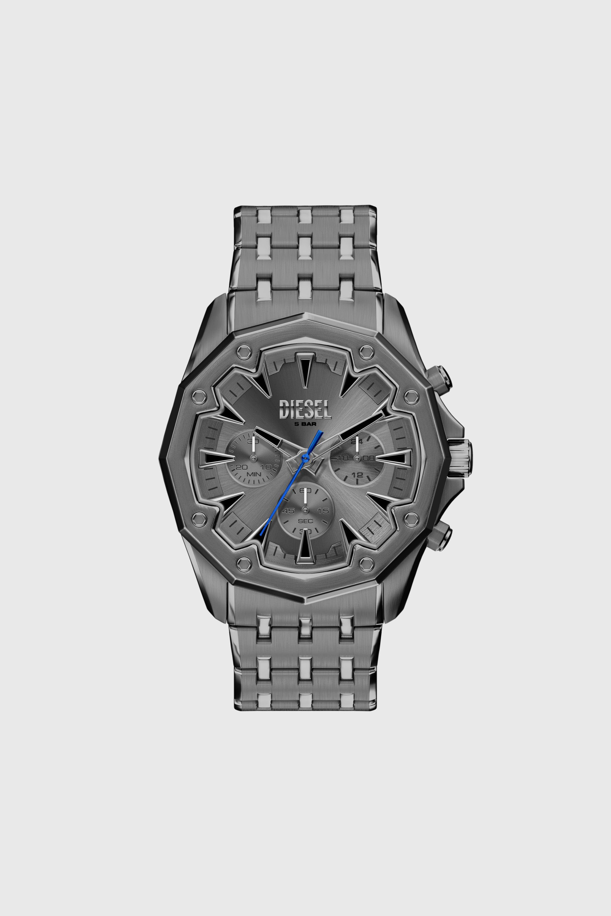 Diesel - DZ4708 WATCH, Herren Spiked Edelstahl-Uhr in Grau - 1