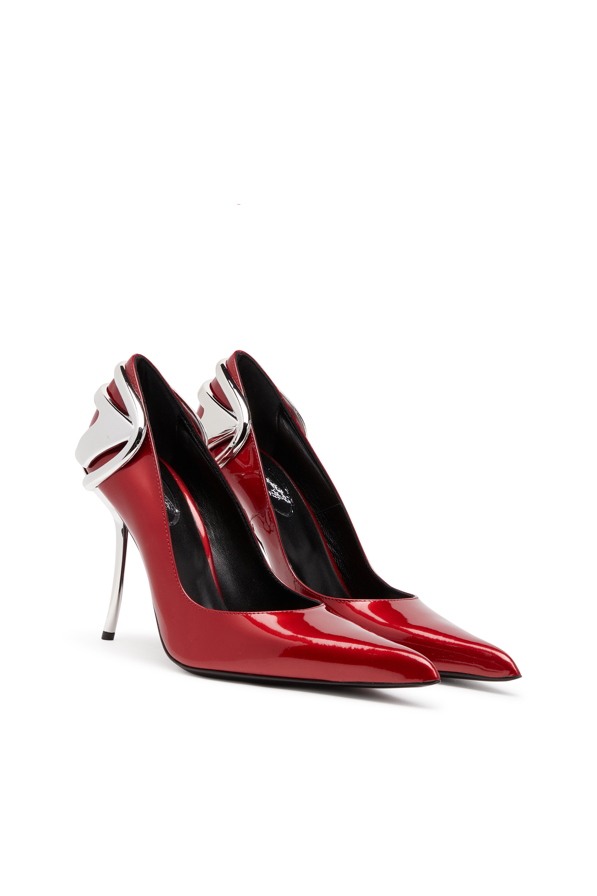 Diesel - D-TEN&HALF P, Damen D-Ten&Half-Pumps aus Lackleder mit Oval D-Absatz in Rot - 3