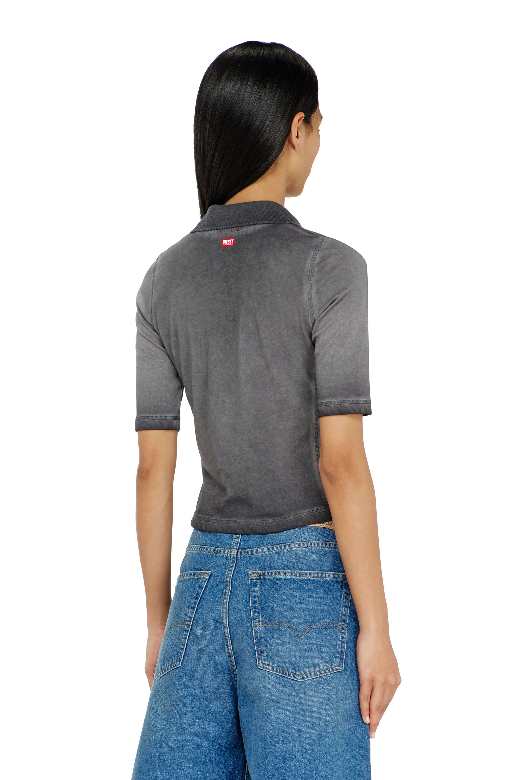 Diesel - T-BEA, Damen Slim-Poloshirt mit d&eacute;vor&eacute;-Print in null - 4