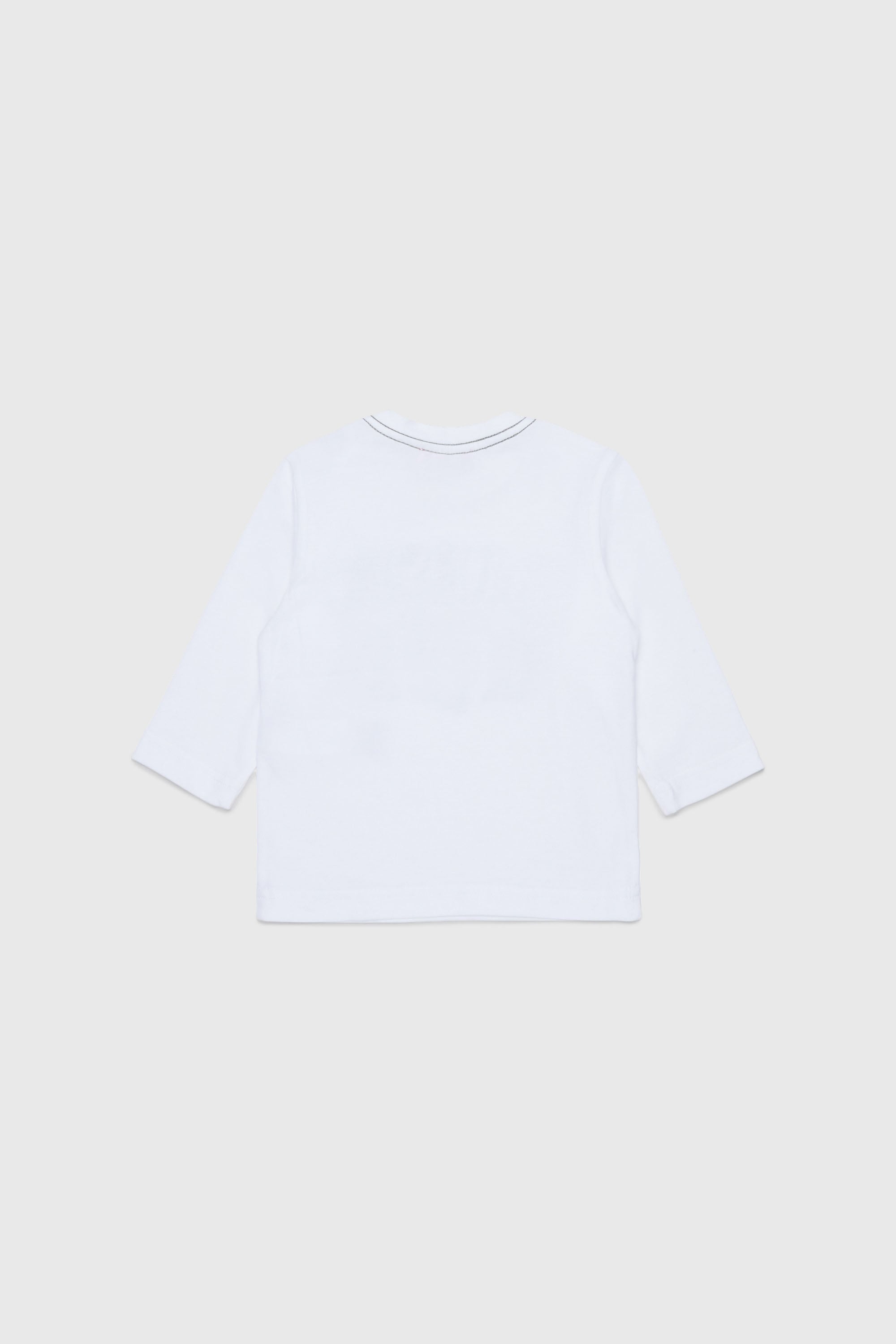 Diesel - TBANB, Herren Langarm-T-Shirt mit Logo-Print in Wei&szlig; - 2