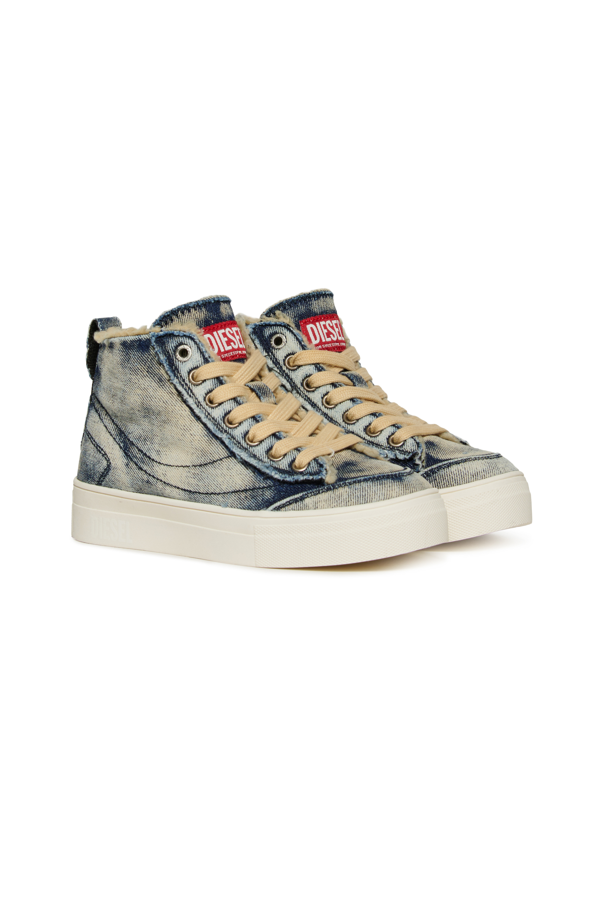 Diesel - S-VANEELA MC, Unisex S-VANEELA MC Sneaker aus Baumwolle mit Logo in Jeansblau - 2