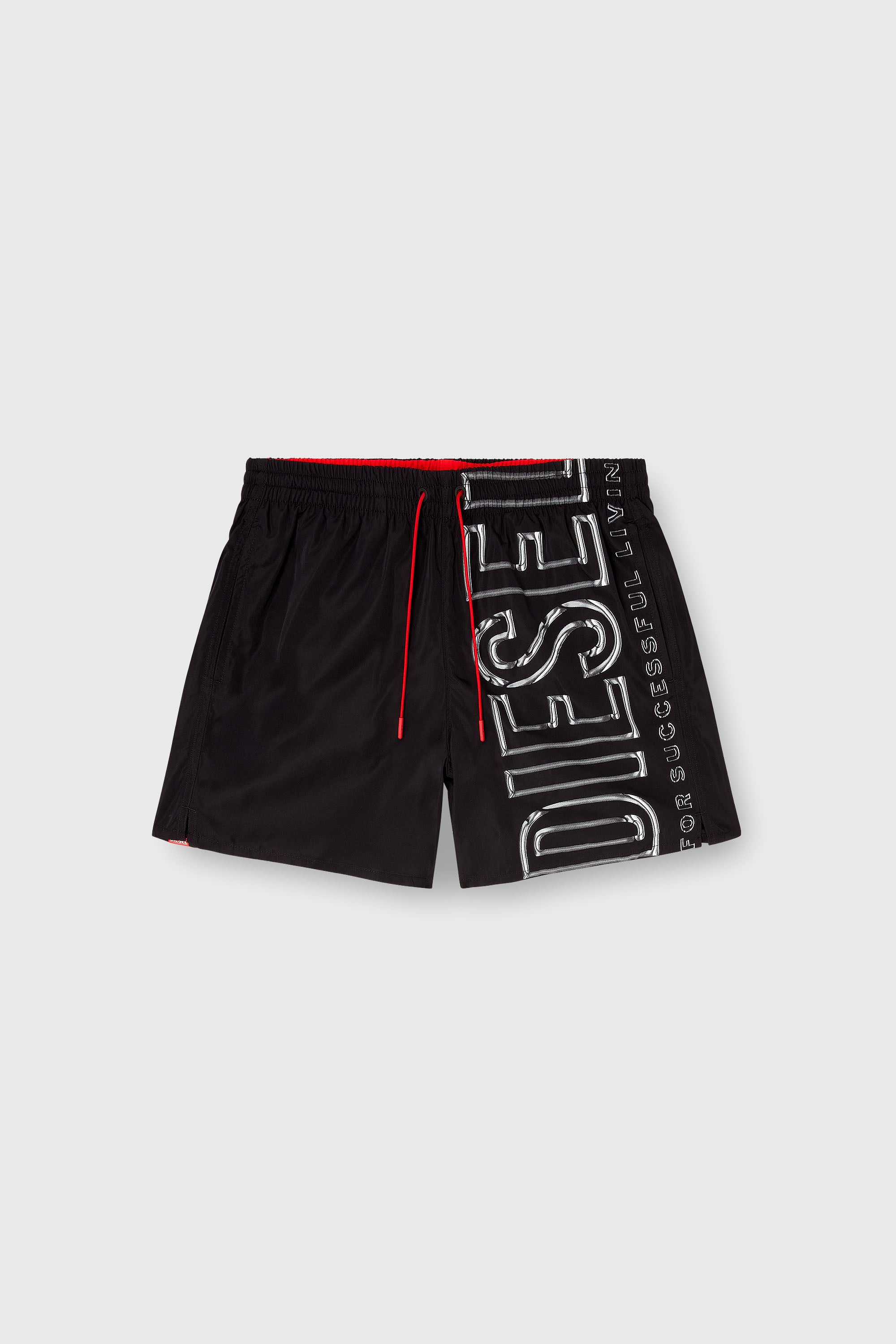 Diesel - SOCCER-41-D-CORE, Herren Badeshorts mit &uuml;bergro&szlig;em Logoprint in Schwarz - 2