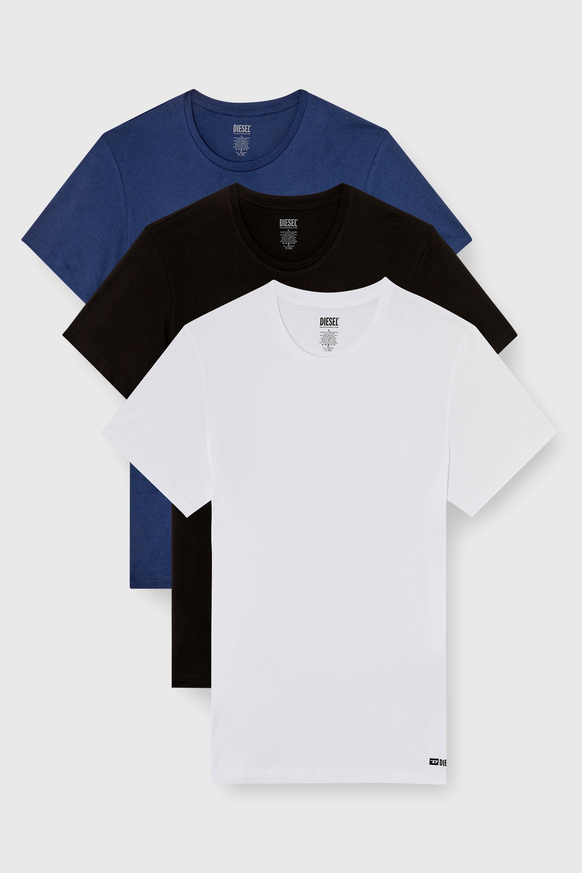Diesel - RANDAL-D-BOX-3PACK, Herren T-Shirts im Dreierpack in Blau/Weiss - 1