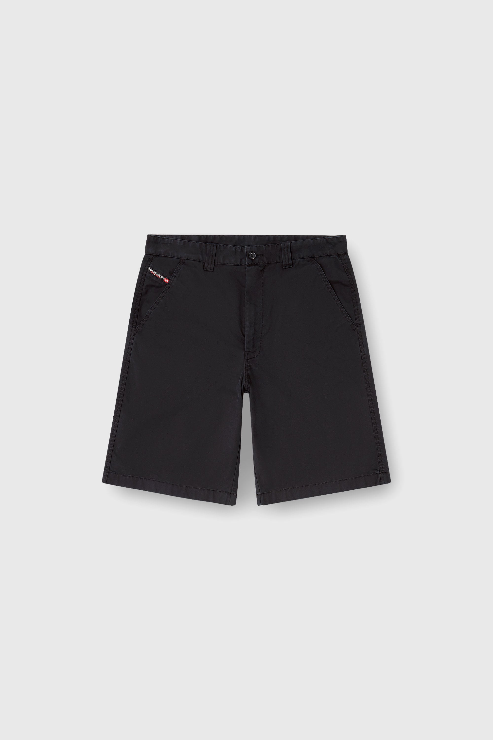 Diesel - P-HANT-CHINO-SHORT-EPCH, Herren Baumwollshorts mit Stonewash-Behandlung in Schwarz - 2
